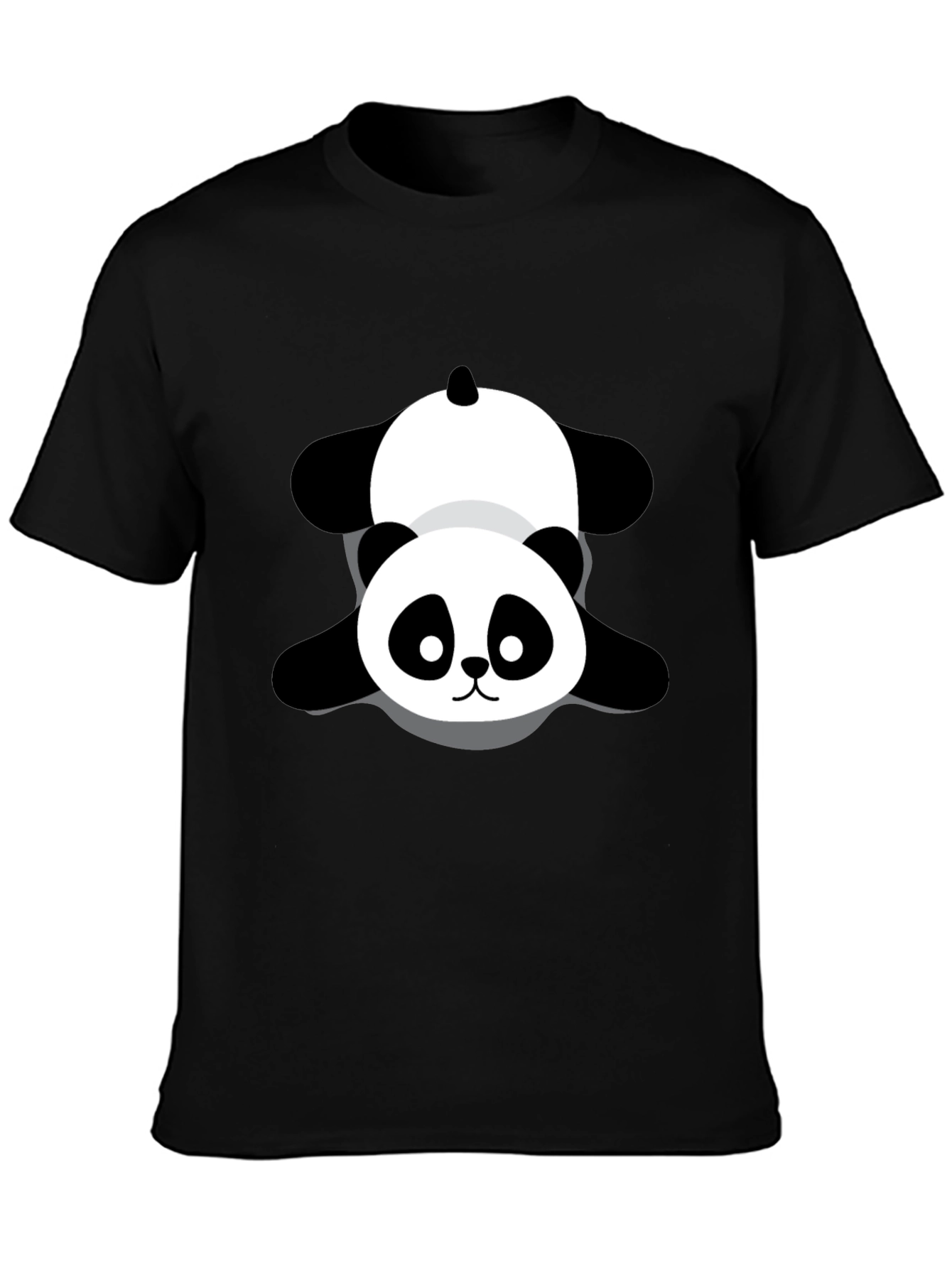 Black Cute Panda Graphic Tee - Soft & Stylish view 3