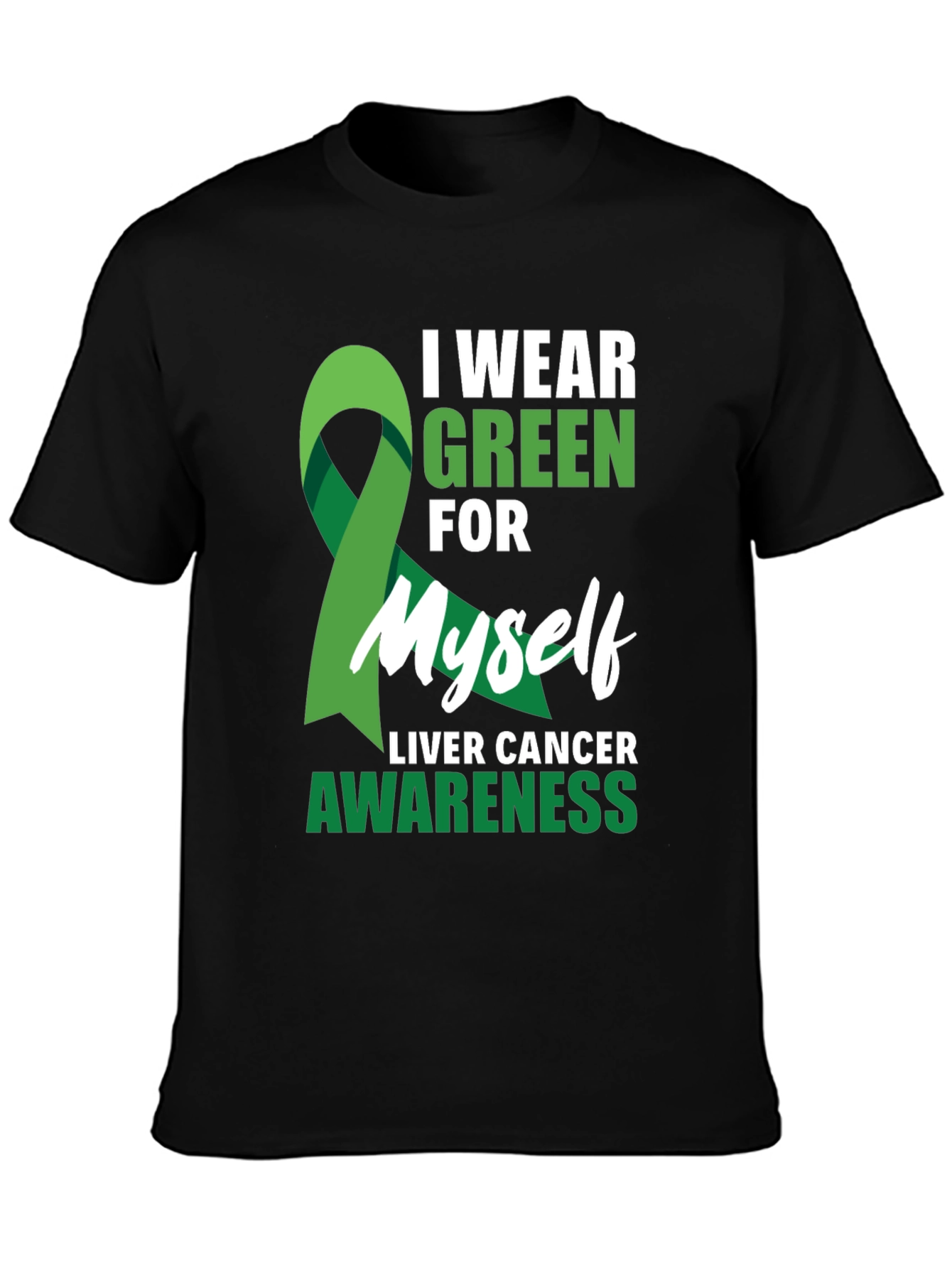 Green Ribbon Liver Cancer Awareness T-Shirt - 3