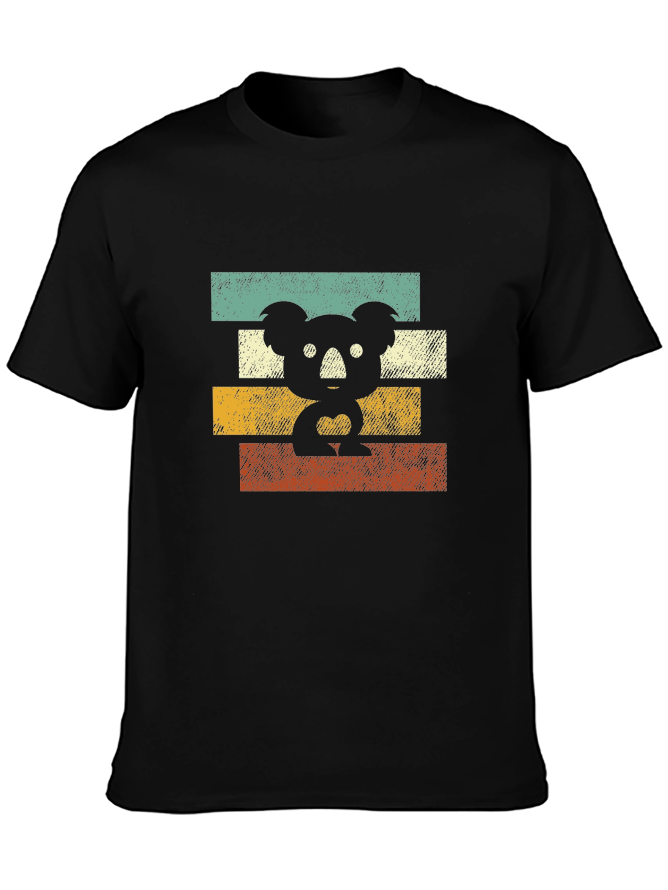 Black Retro Koala T-Shirt - Vintage Animal Graphic Tee view 3