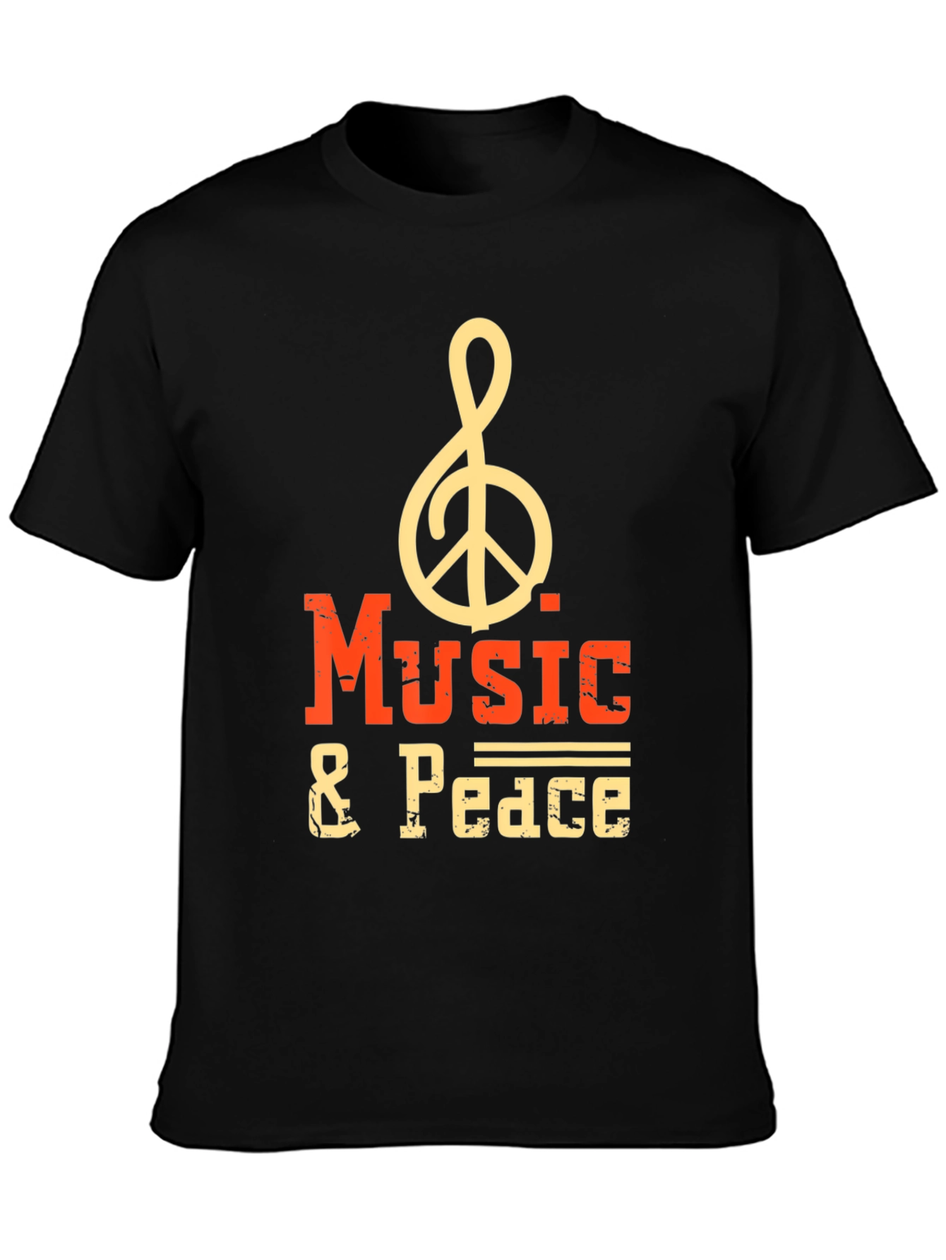 Black Music & Peace T-Shirt - Stylish Graphic Tee view 3