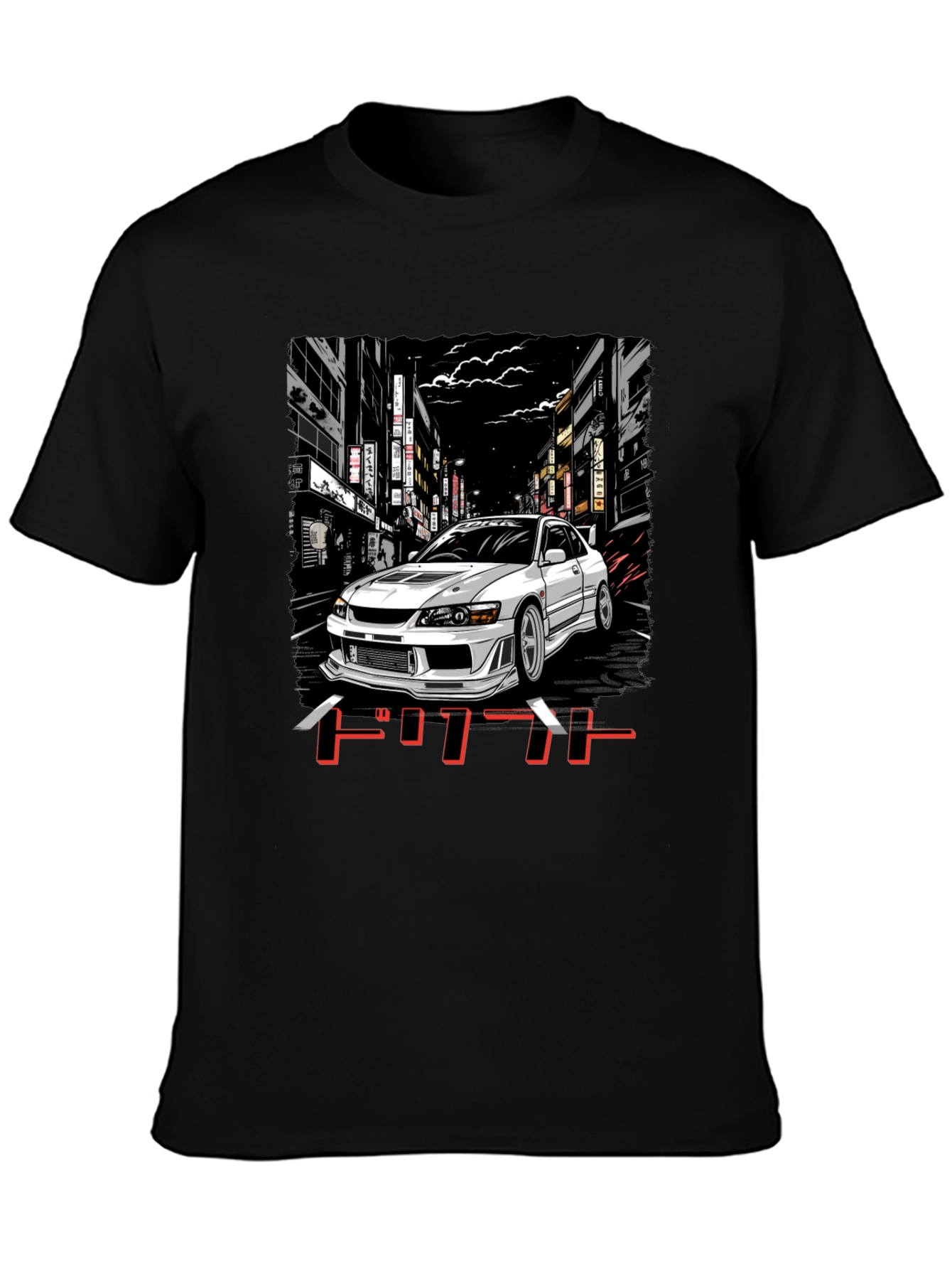 Black JDM Car Graphic Tee - Street Racing Style view 3