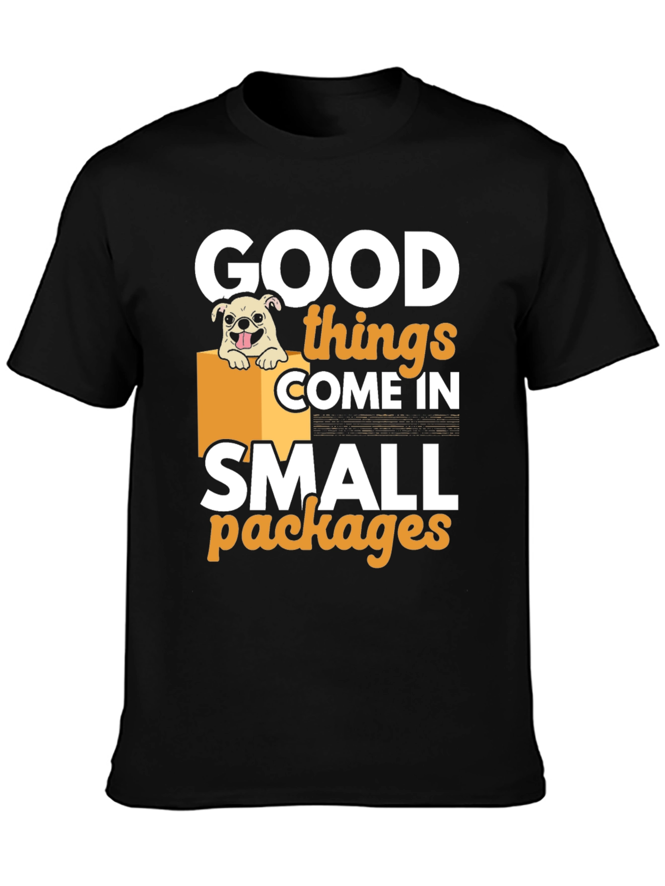 Black Good Things Small Packages Graphic T-Shirt view 3
