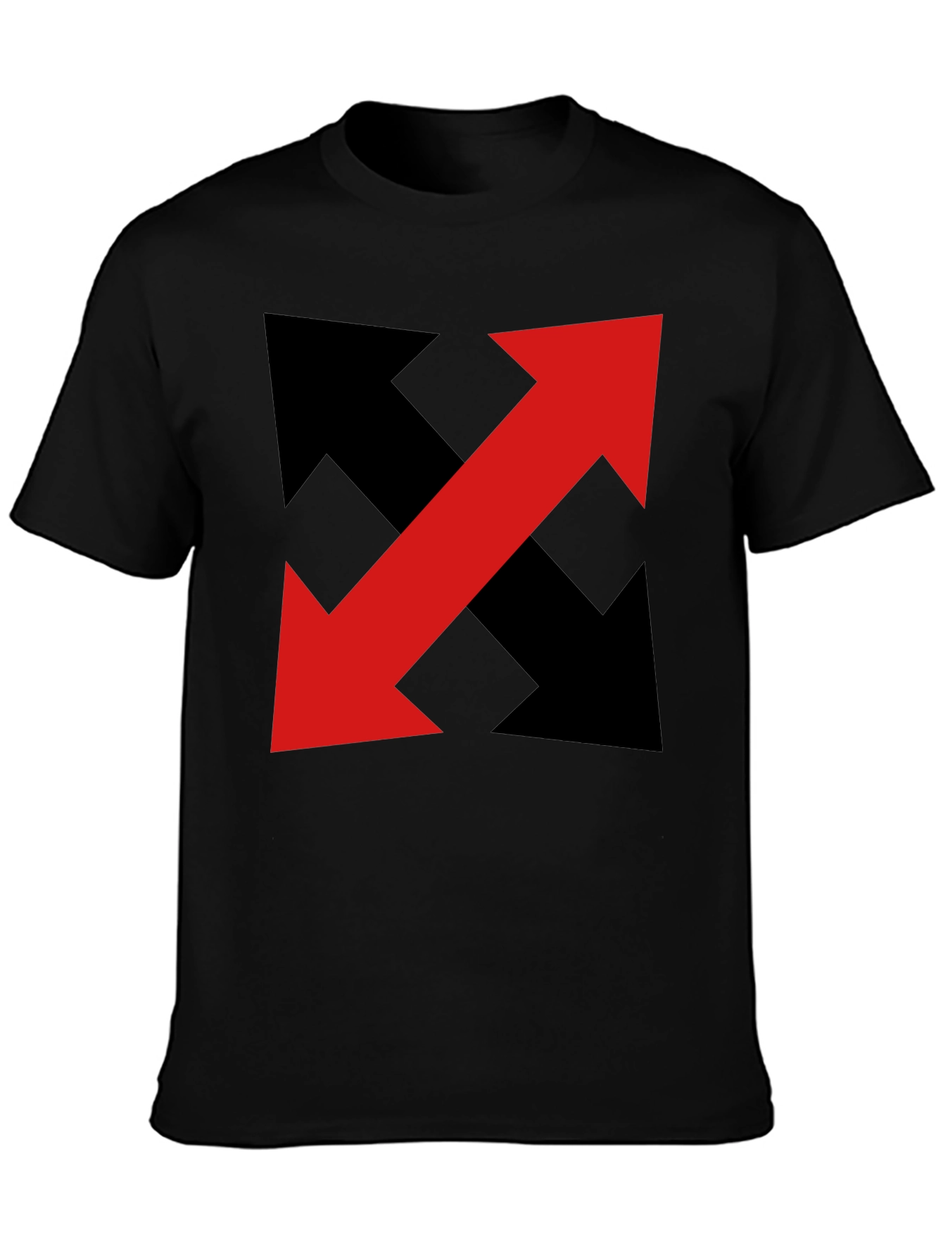 Black Arrow T-Shirt - Bold Graphic Print view 3