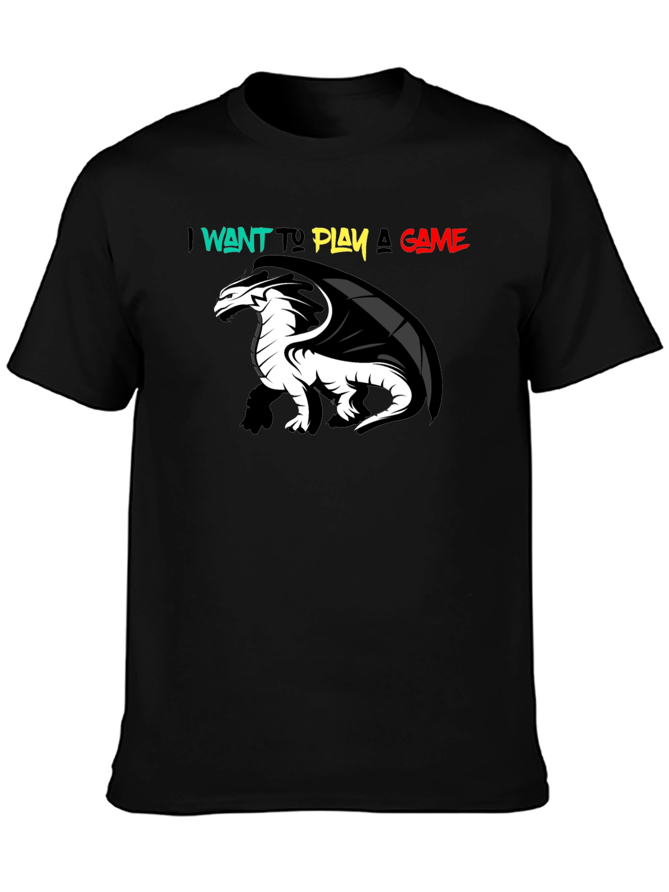 Black Dragon Game T-Shirt - Black view 3