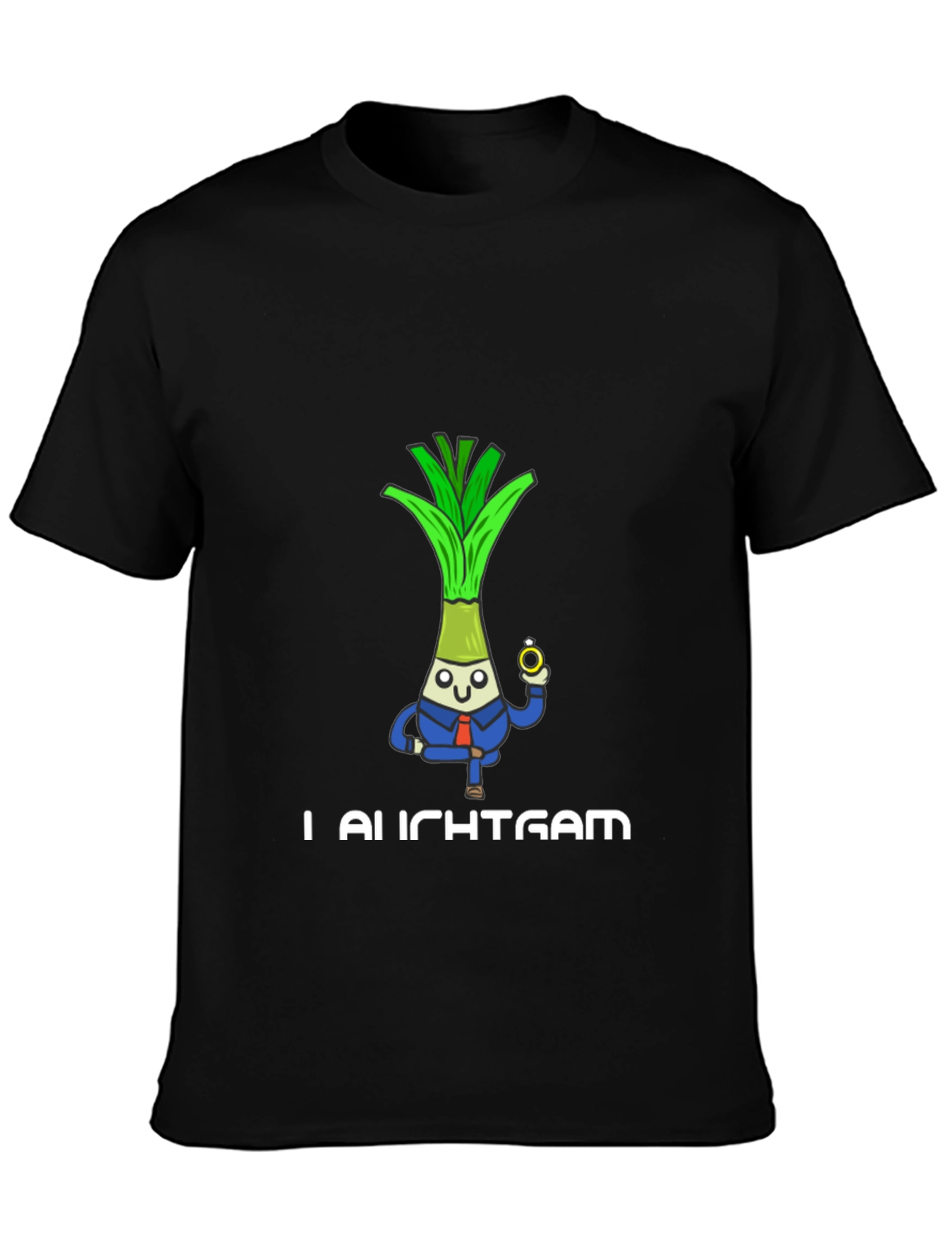 Black Funny Leek Groom T-Shirt - I Leek That Gam view 3
