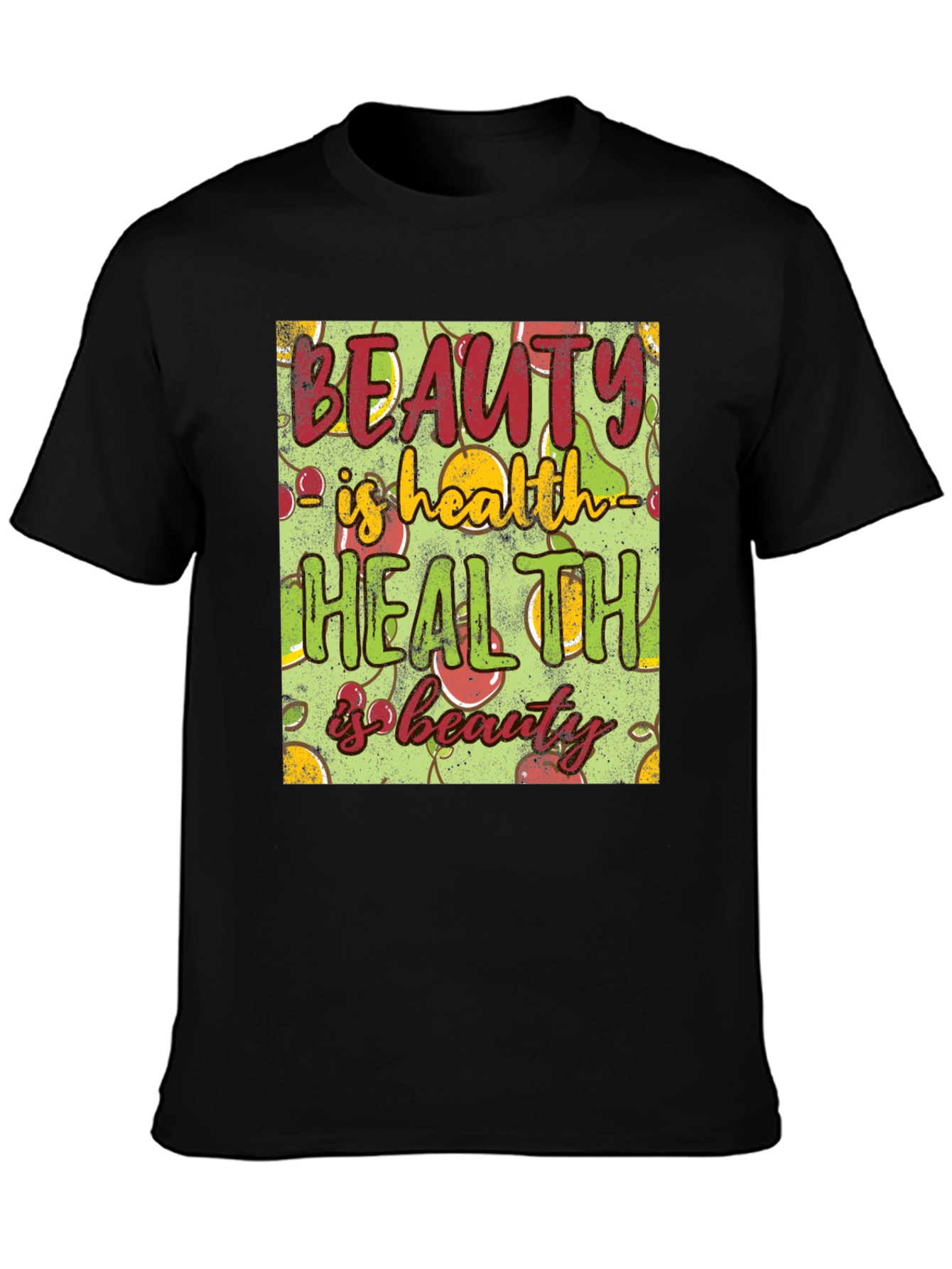 Black Beauty is Health T-Shirt - Wellness Graphic Tee view 3