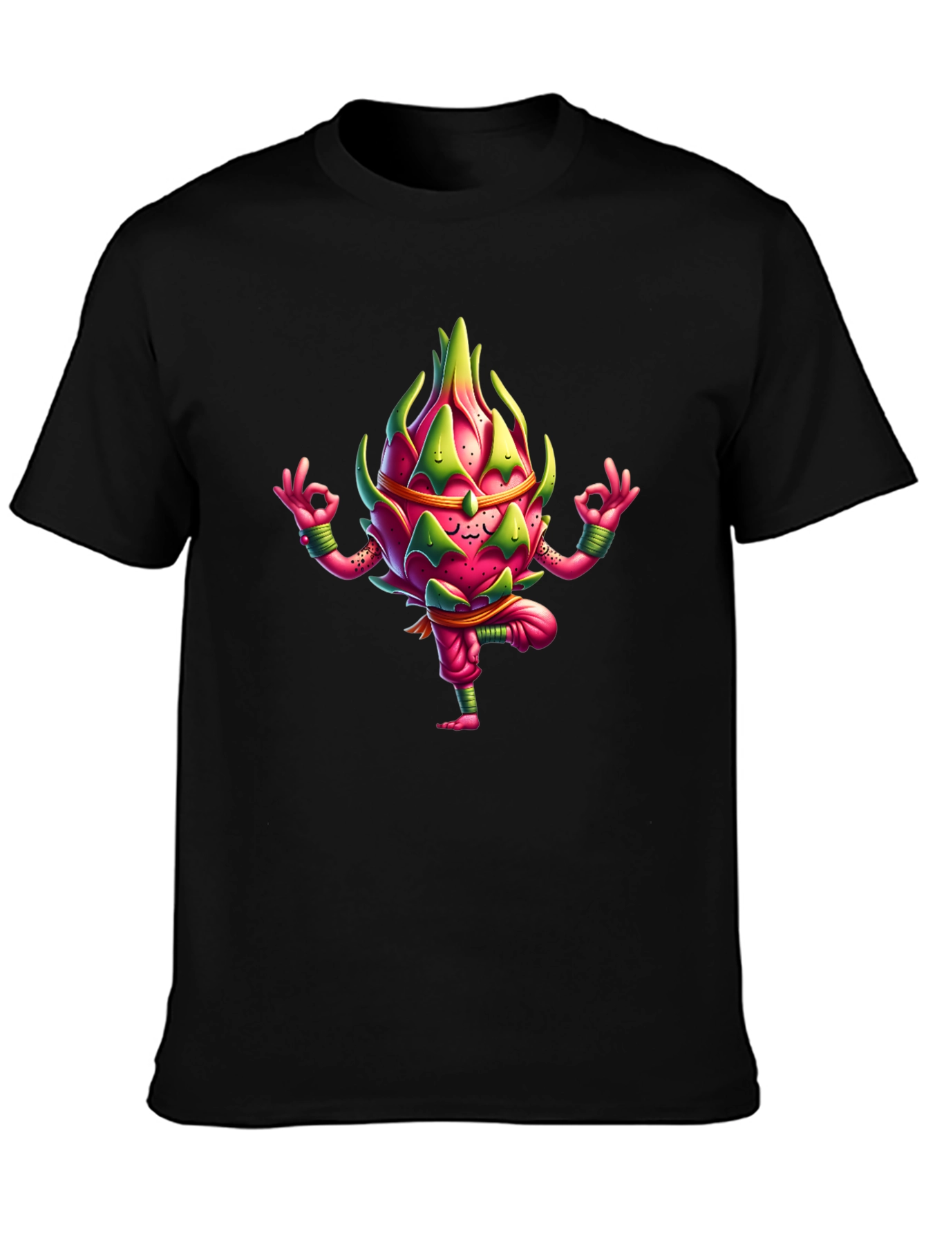 Black Dragon Fruit Yoga T-Shirt - Meditate in Style! view 3