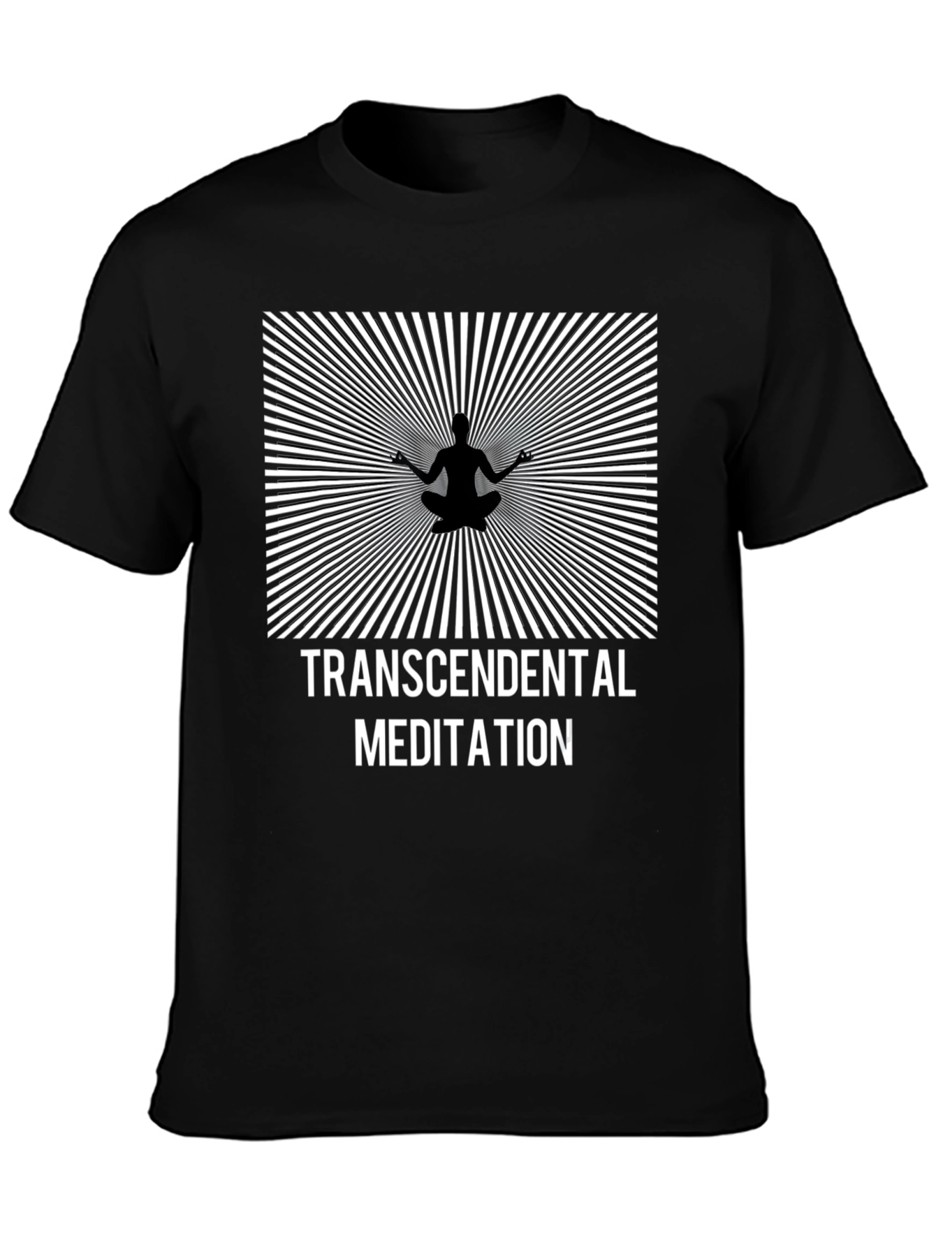 Black Transcendental Meditation T-Shirt - Mindful Design view 3