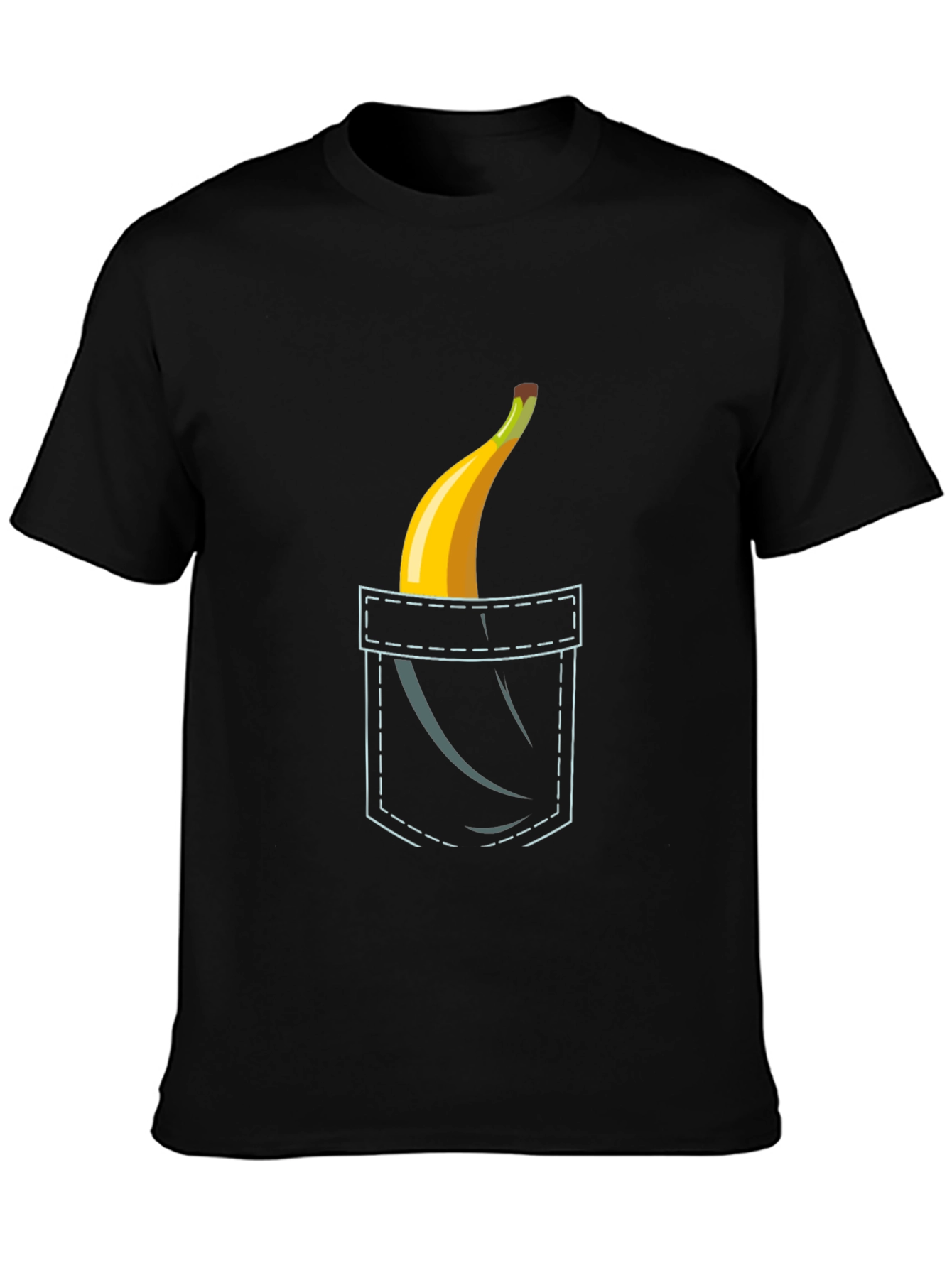 Black Banana Pocket Graphic Tee - Funny Novelty Shirt view 3