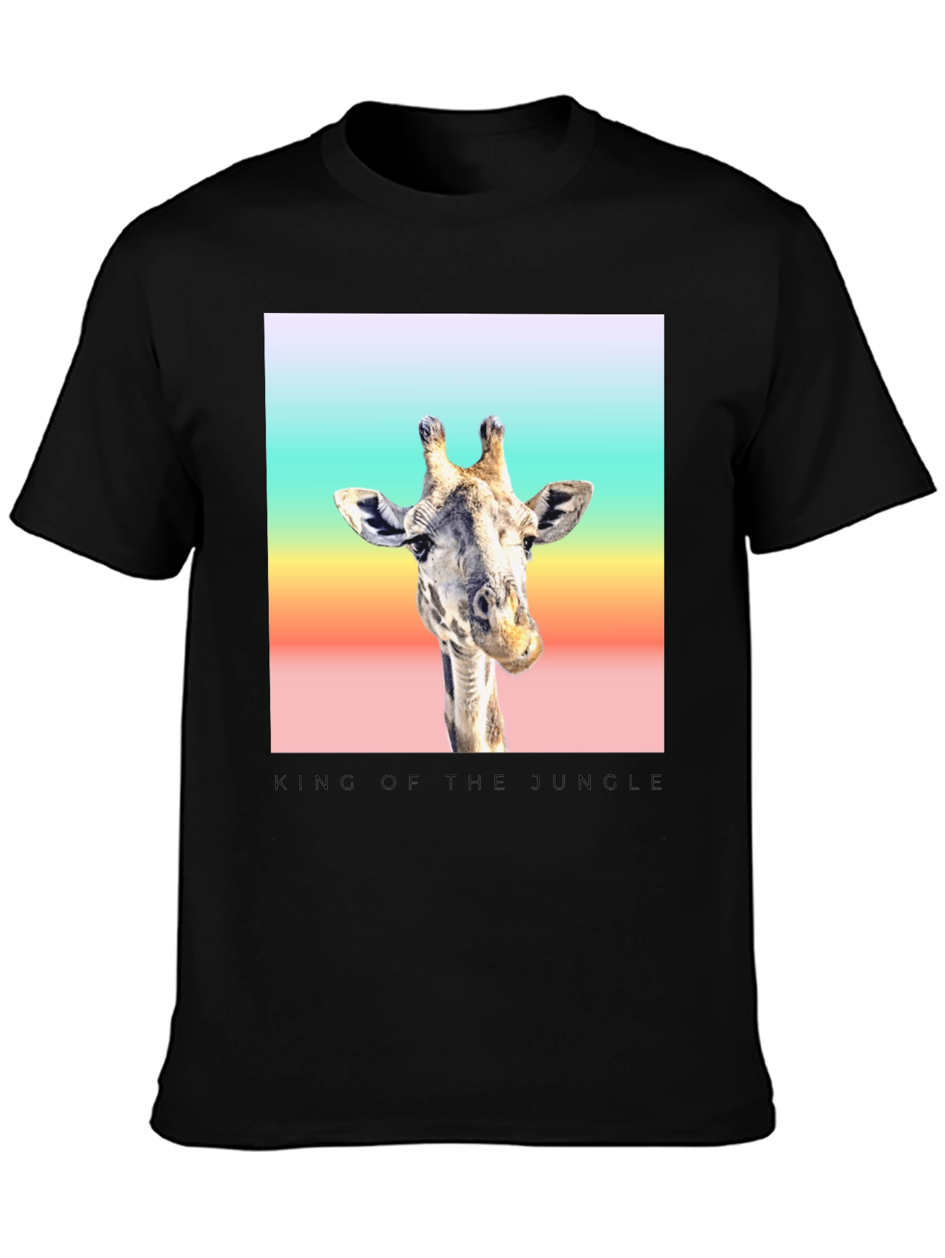 Black King of the Jungle Giraffe T-Shirt view 3
