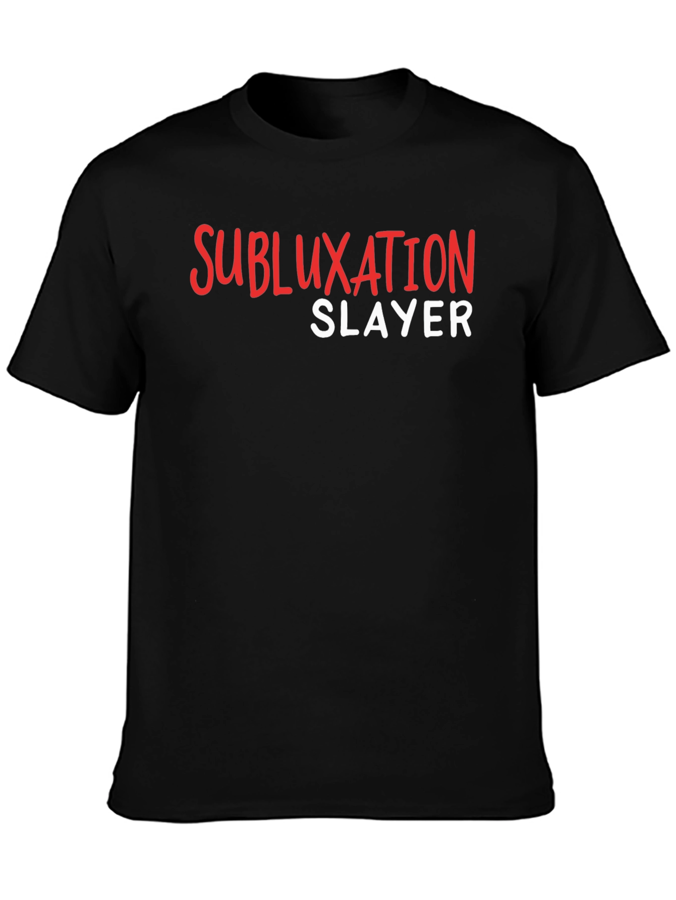 Black Subluxation Slayer Graphic T-Shirt view 3