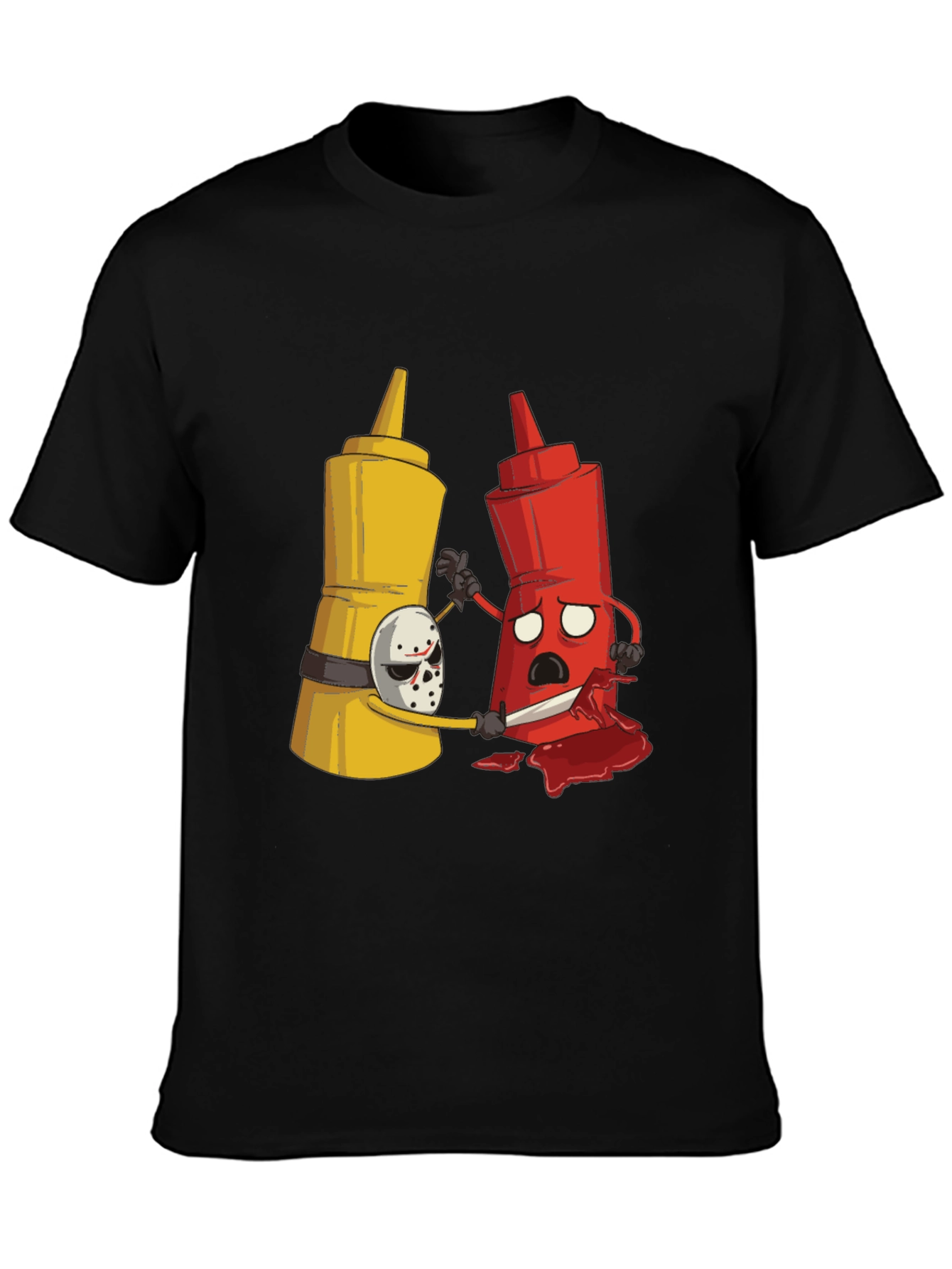 Black Killer Condiments Graphic T-Shirt view 3