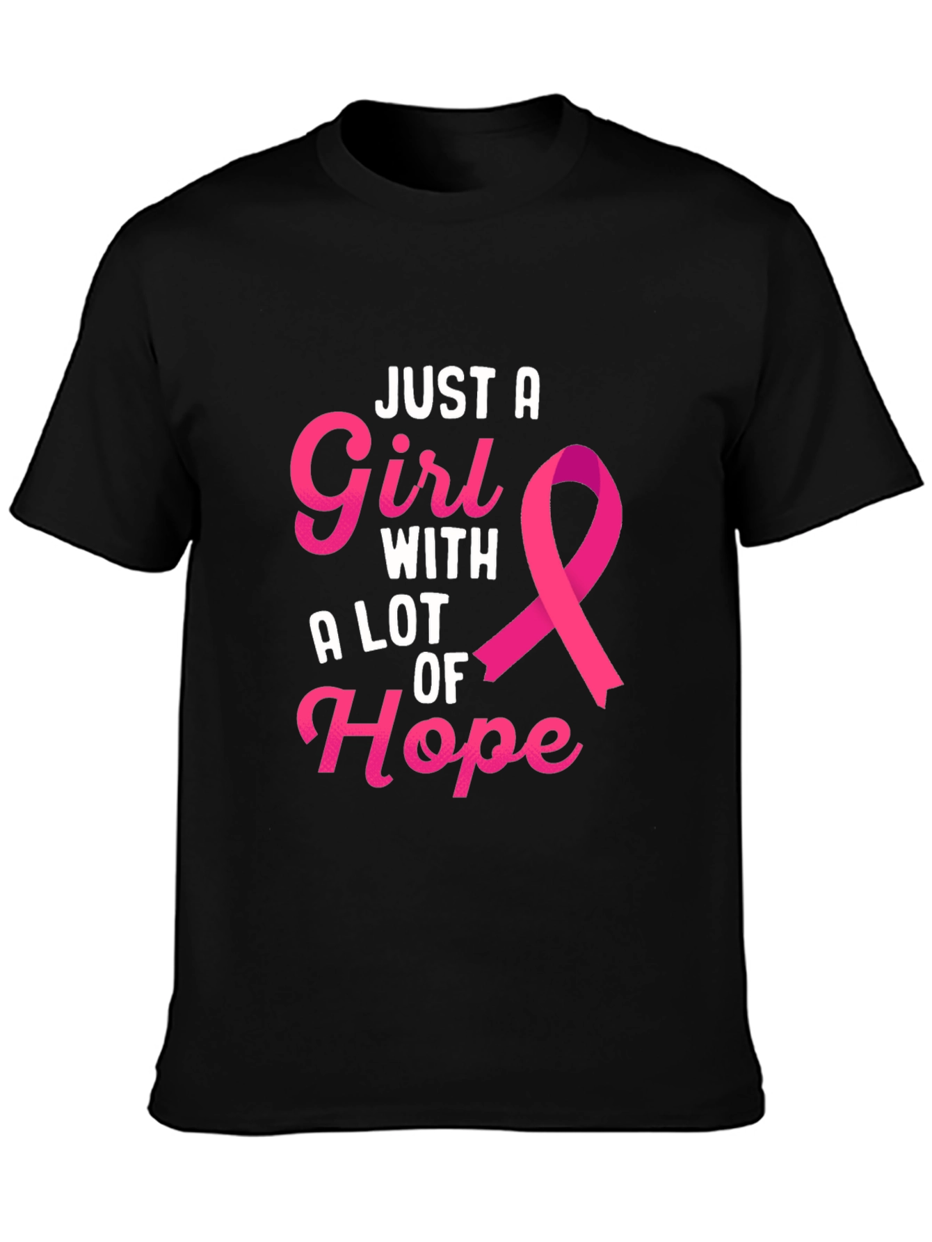 Black Just A Girl With A Lot of Hope T-Shirt view 3