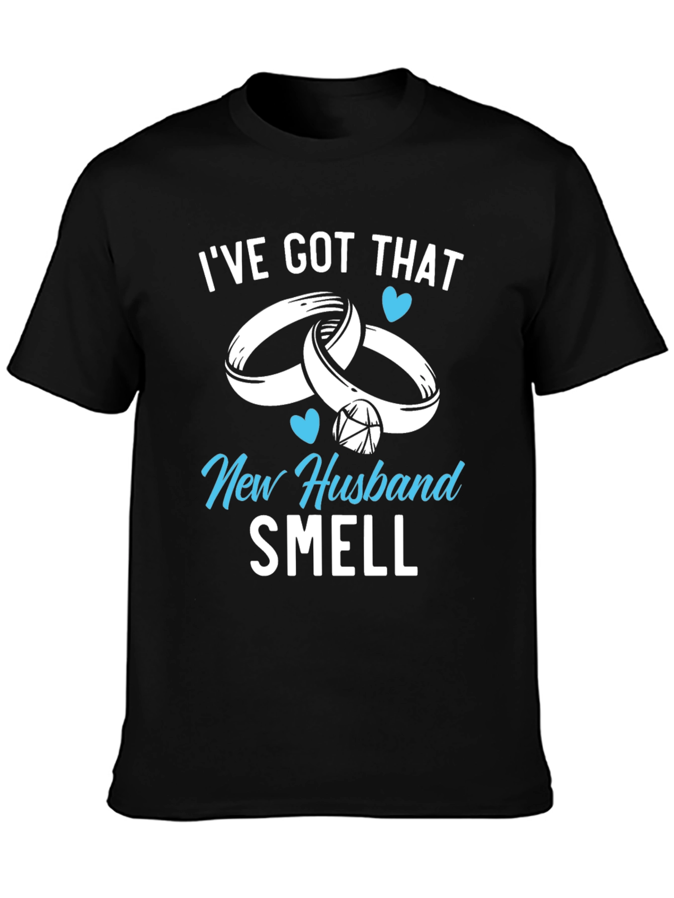 Black New Husband Smell Graphic Tee view 3