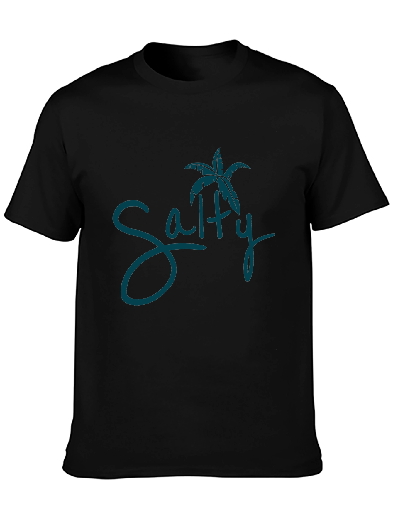 Black Salty Palm Tree Graphic Tee - Black view 3