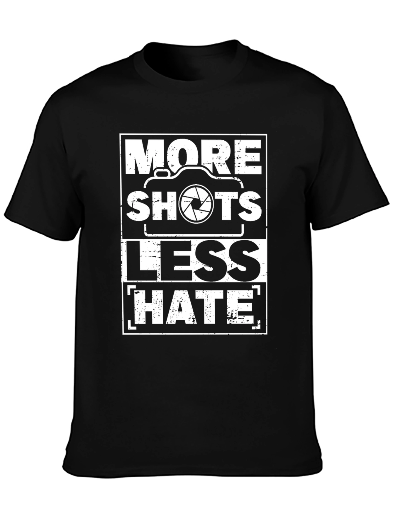 Black More Shots Less Hate - Graphic T-Shirt view 3