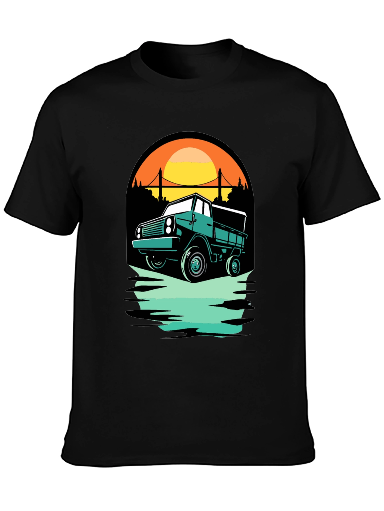 Black Vintage Truck Graphic Tee - Adventure Ready view 3