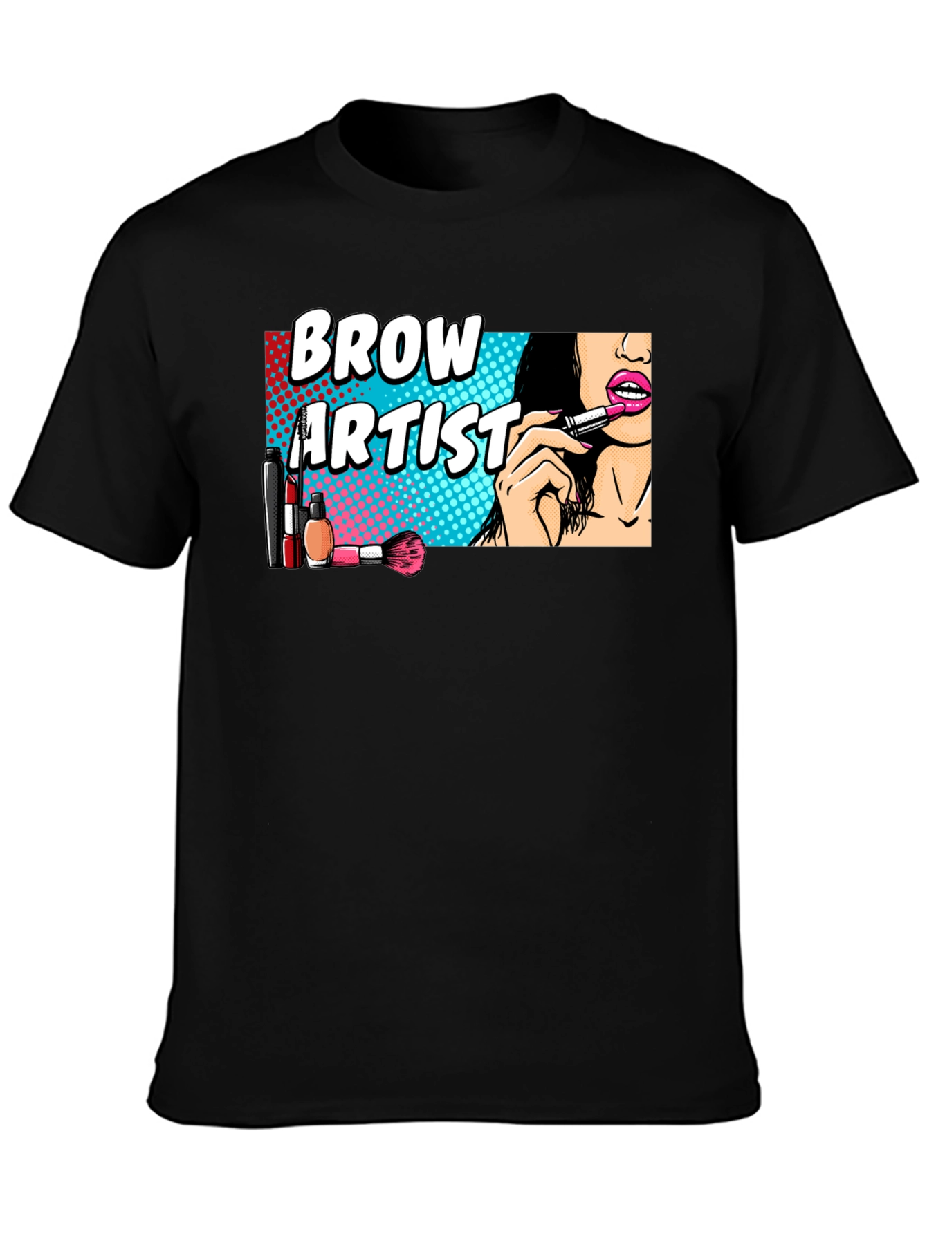 Black Brow Artist Makeup T-Shirt view 3