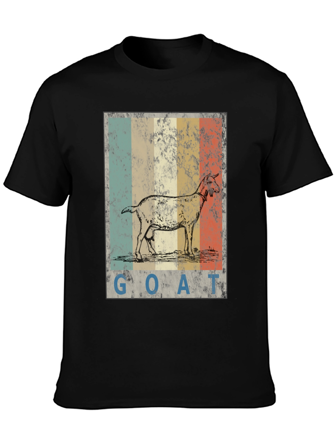 Black Vintage Goat T-Shirt - Graphic Tee view 3
