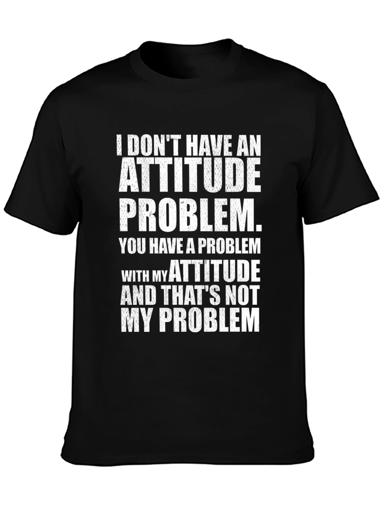 Black Attitude Problem Graphic Tee - Bold Statement T-Shirt view 3