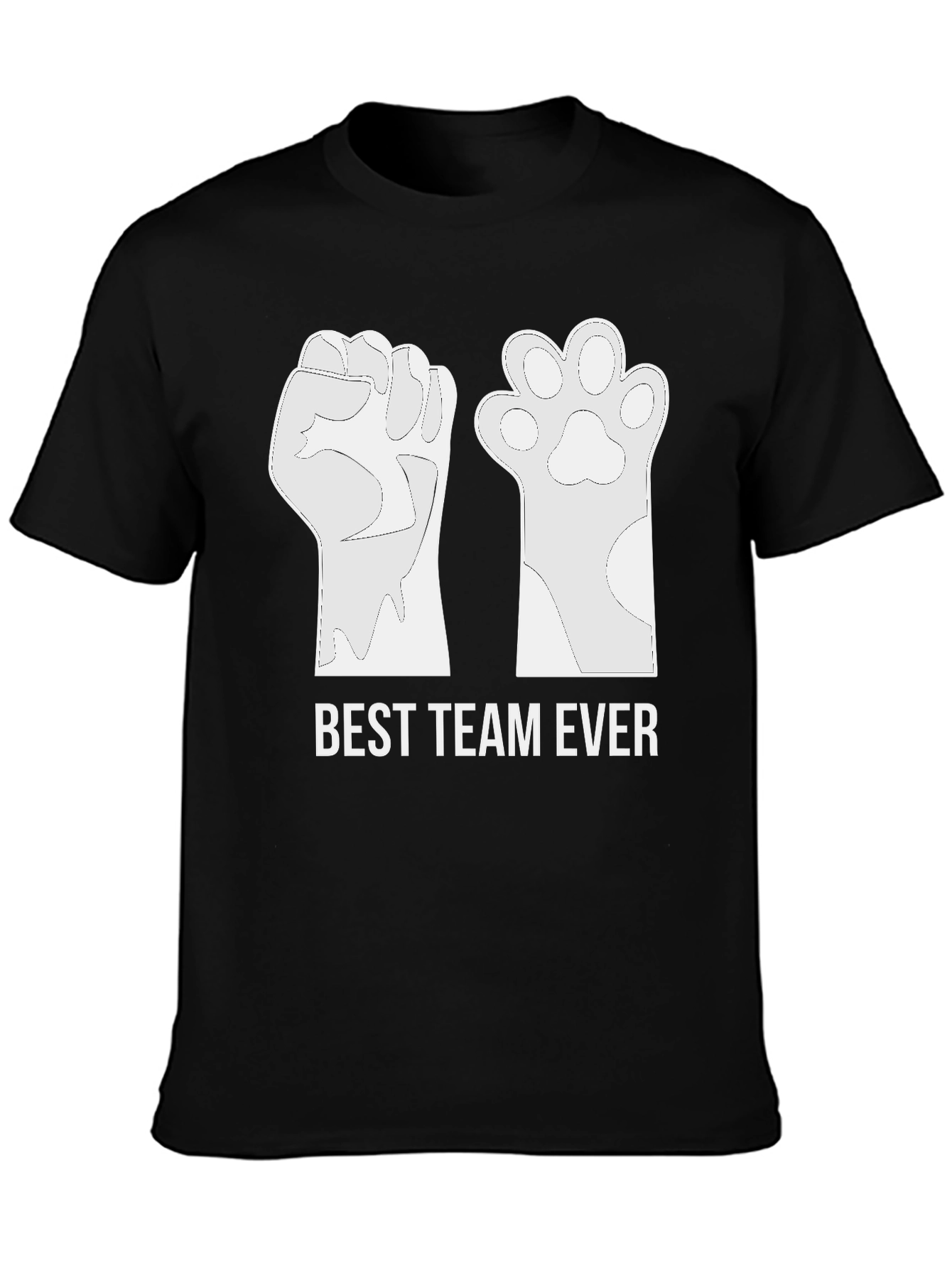 Black Best Team Ever Graphic Tee view 3