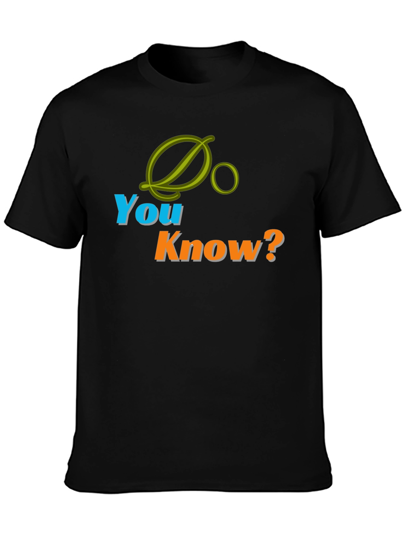 Black Do You Know? Novelty Graphic T-Shirt - Black view 3