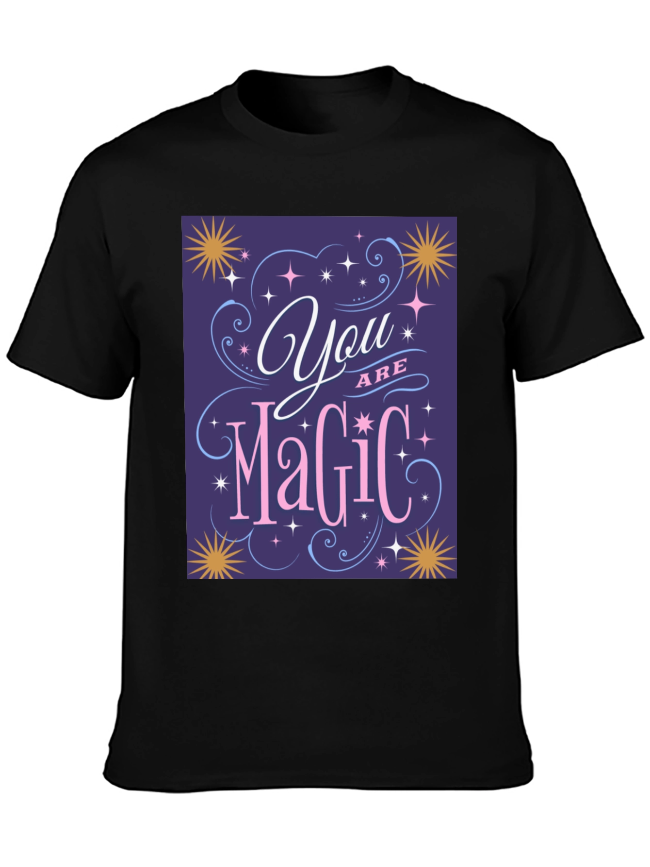 Black You Are Magic T-Shirt - Positive Vibes Tee view 3
