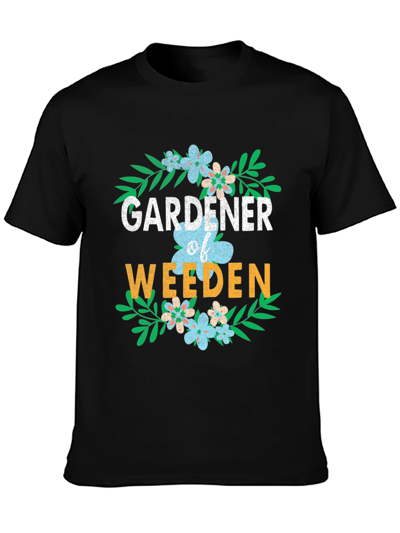 Black Gardener of Weeden Graphic T-Shirt view 3