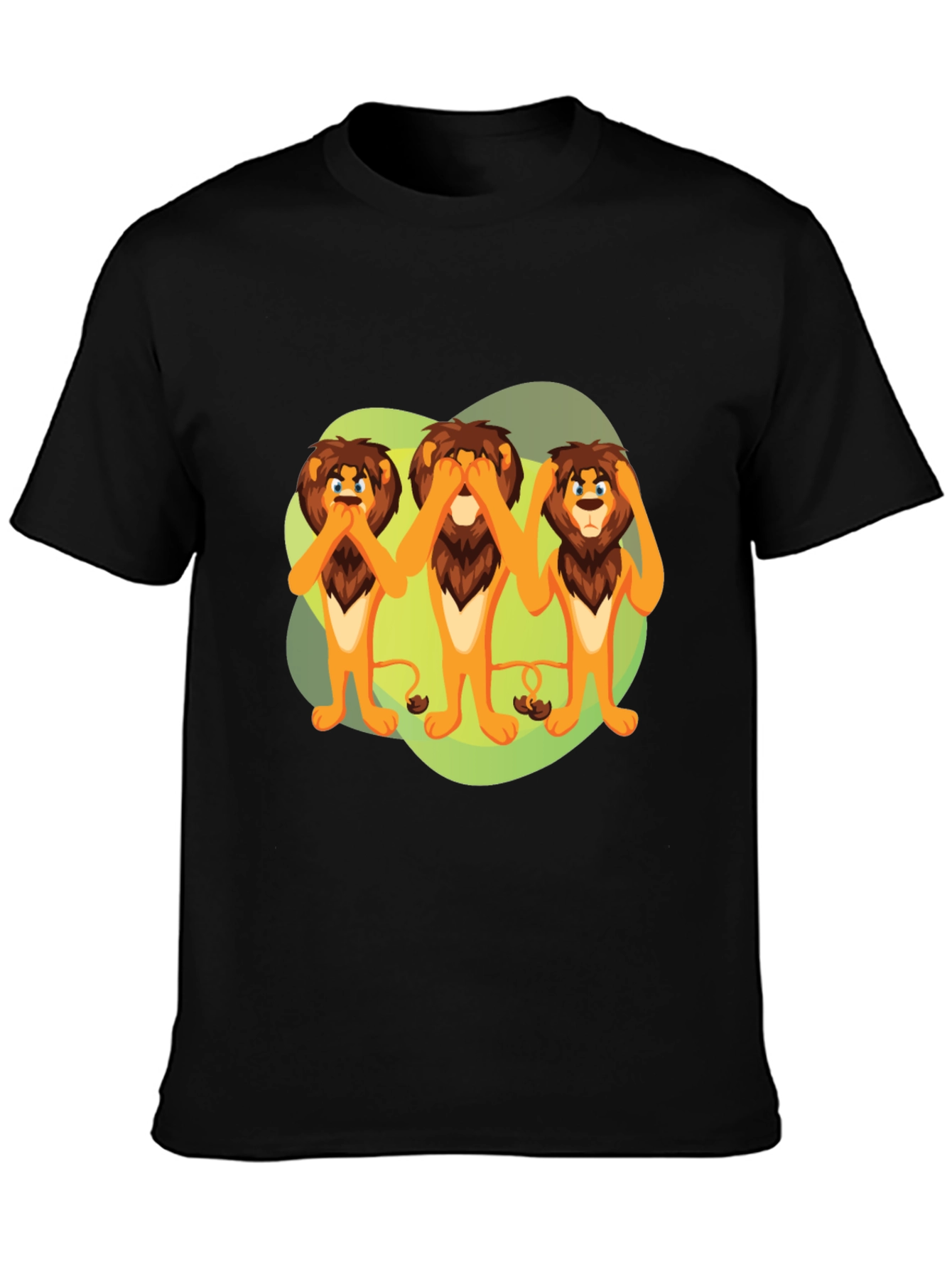 Black Hear, See, Speak No Evil Lions Graphic Tee view 3