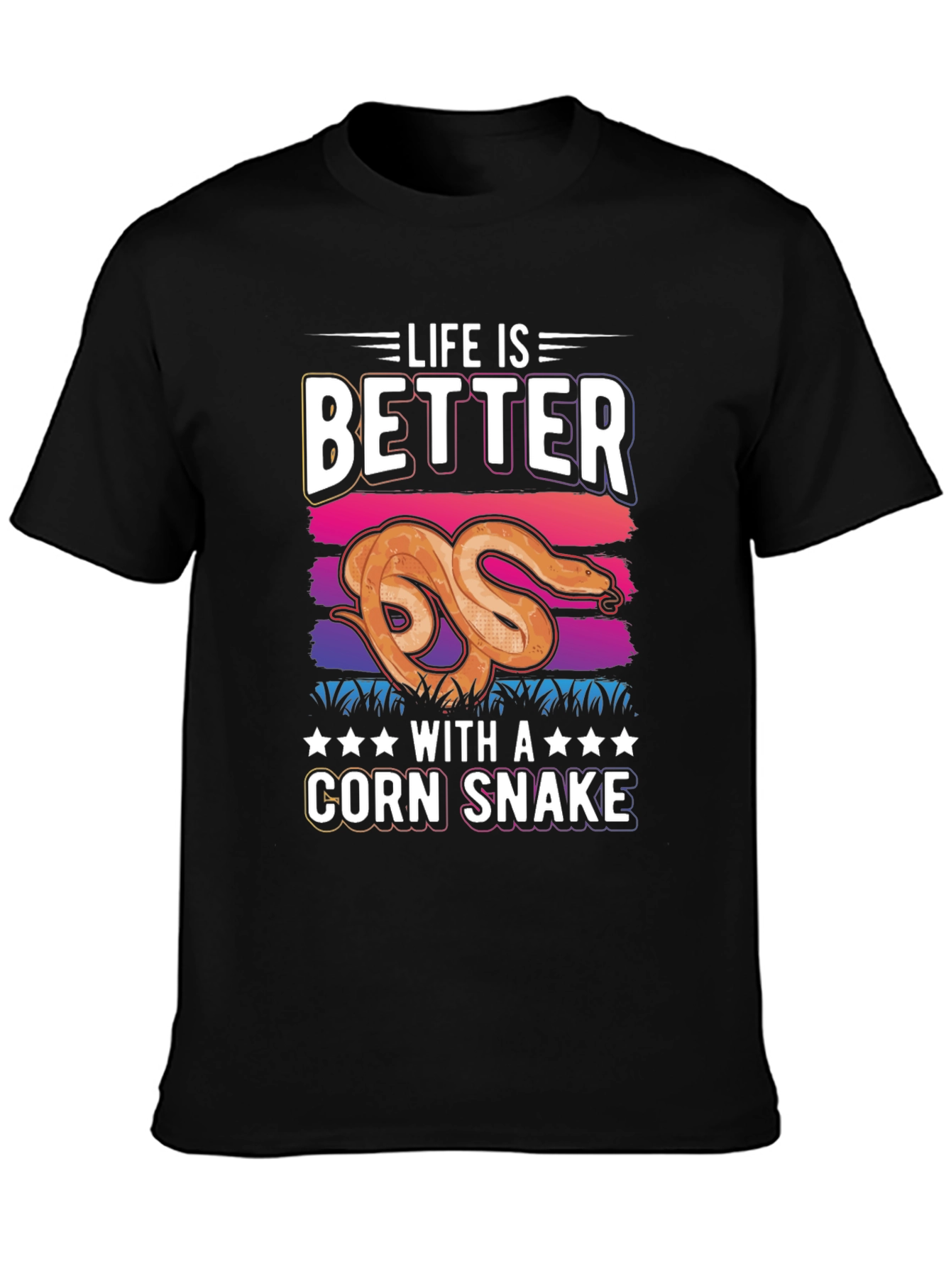 Black Life is Better with a Corn Snake T-Shirt view 3