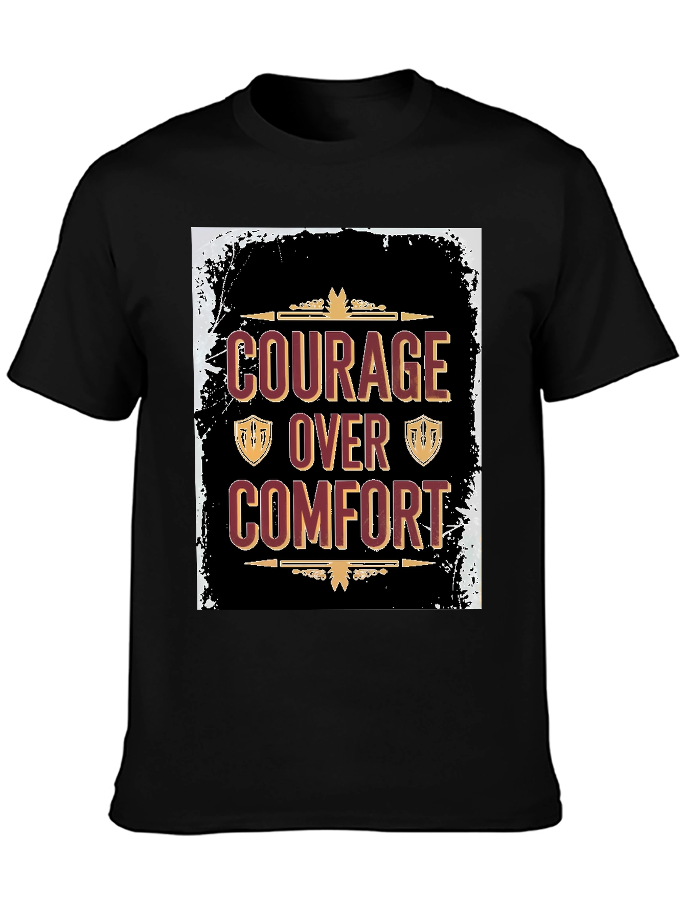 Black Courage Over Comfort Graphic Tee view 3