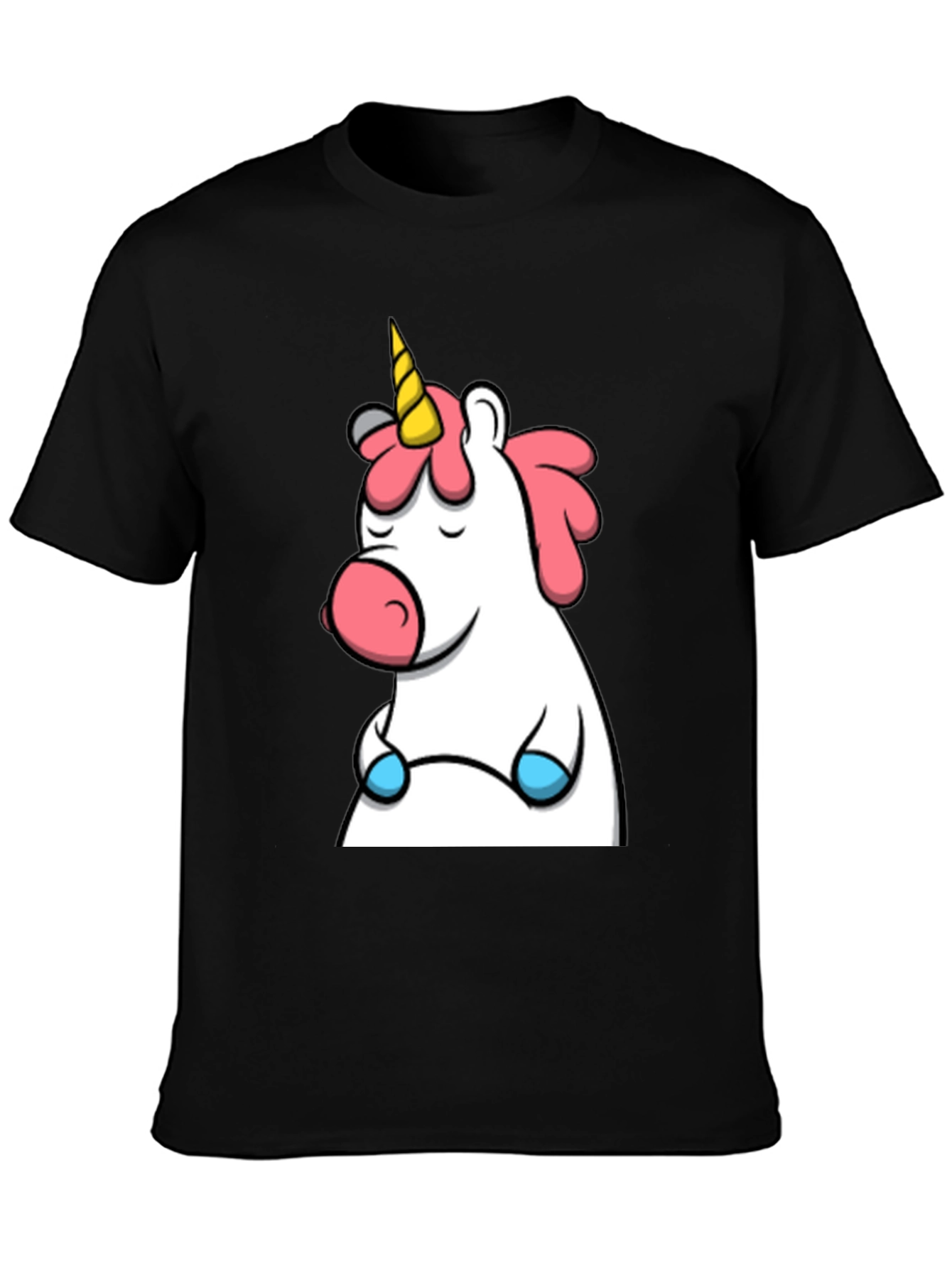 Black Unicorn Graphic Black T-Shirt view 3
