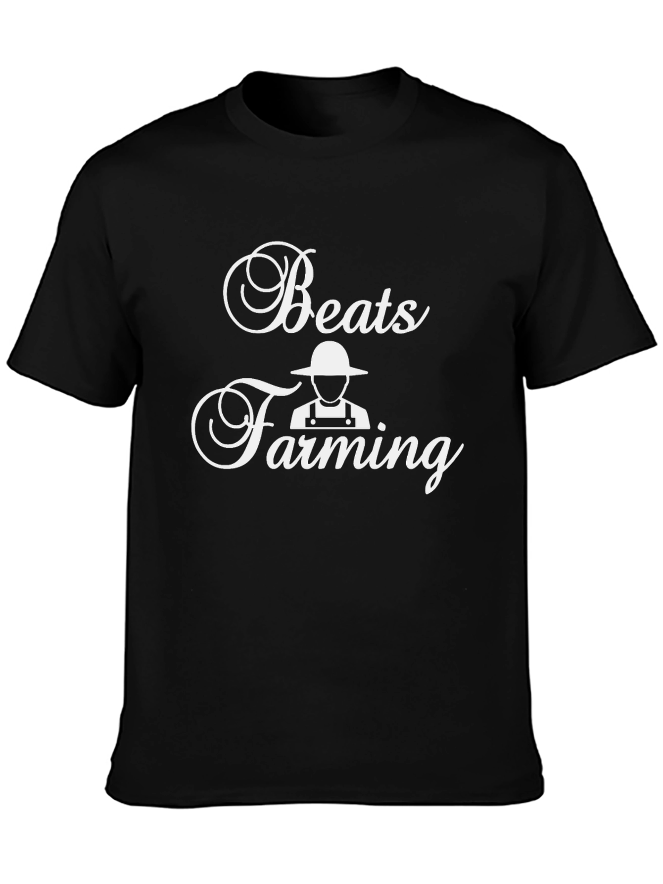 Black Beats Funny Farmer T-Shirt - Unique Graphic Tee view 3