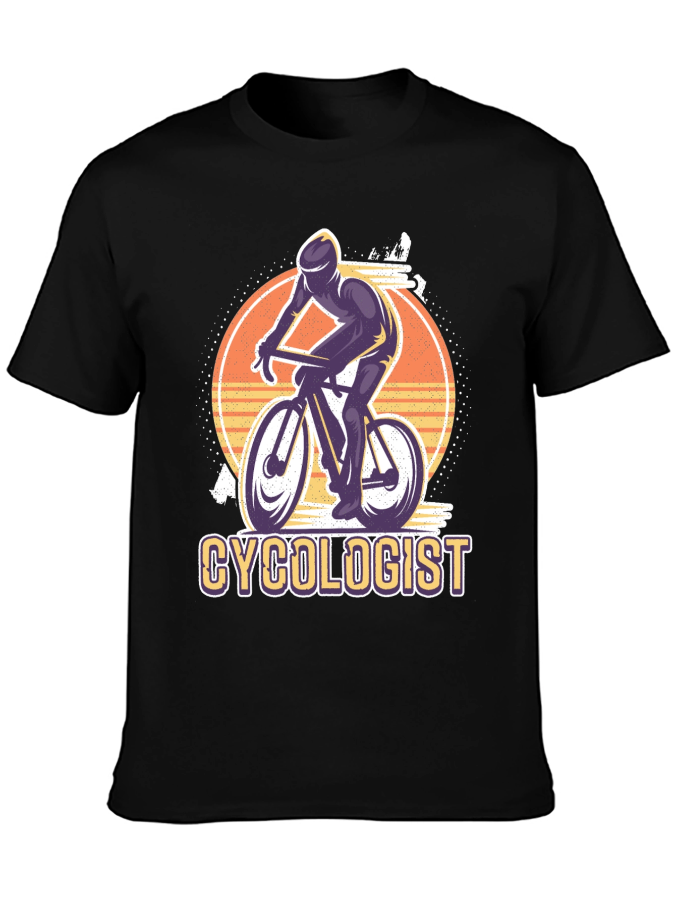 Black Cyclologist T-Shirt - Cycling Enthusiast Apparel view 3