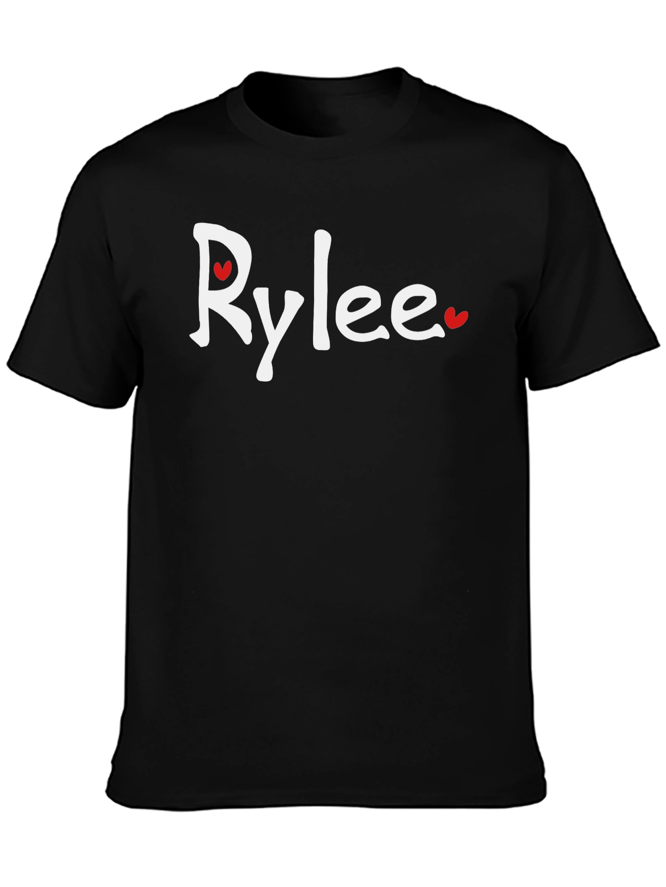 Black RyLee Heart Graphic T-Shirt - Cotton Blend Tee view 3