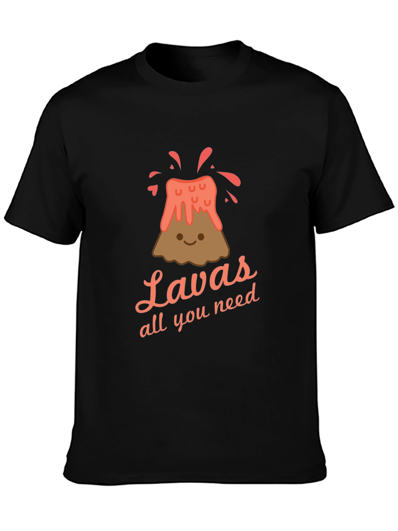 Black Cute Lava Volcano Graphic T-Shirt -  All You Need! view 3