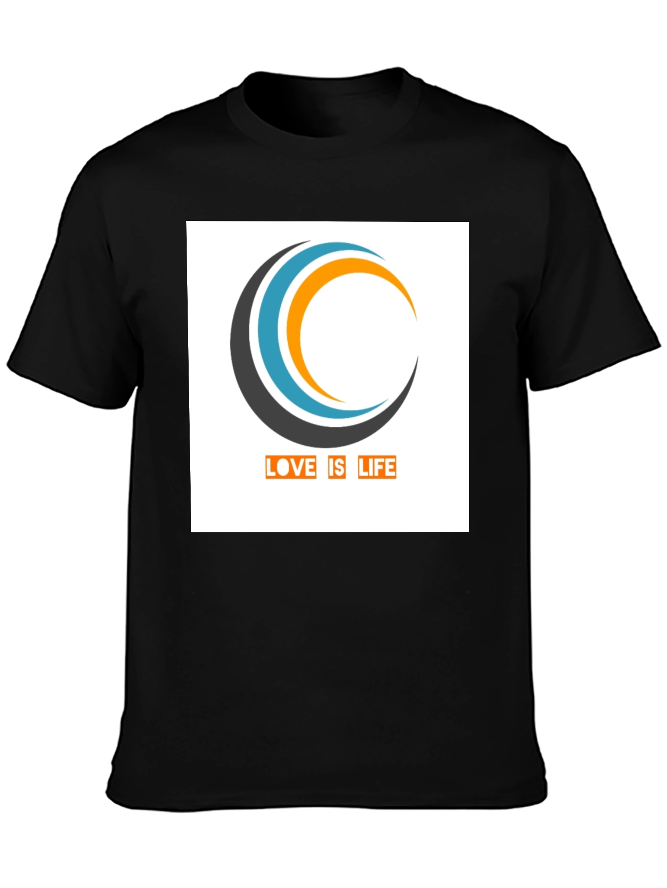 Black Love is Life Graphic T-Shirt - Stylish Black Tee view 3
