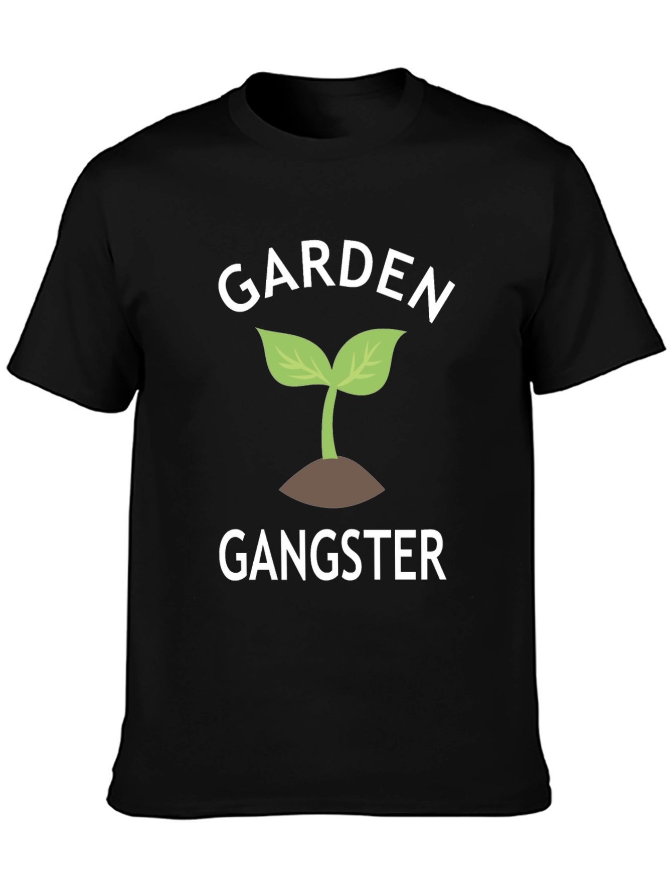 Black Garden Gangster T-Shirt: Funny Gardening Tee view 3