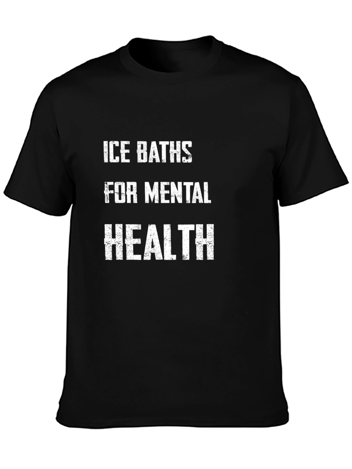 Black Ice Baths For Mental Health Black Graphic Tee view 3