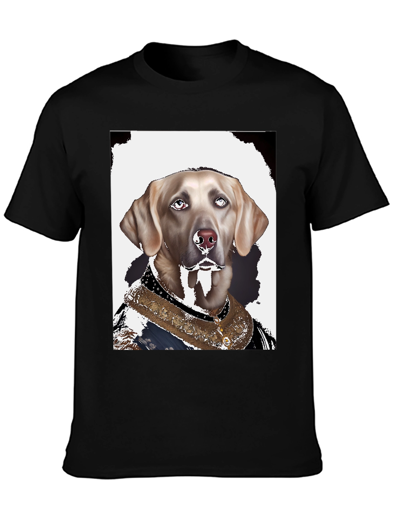 Black Regal Dog Graphic Tee - Canine Royalty view 3