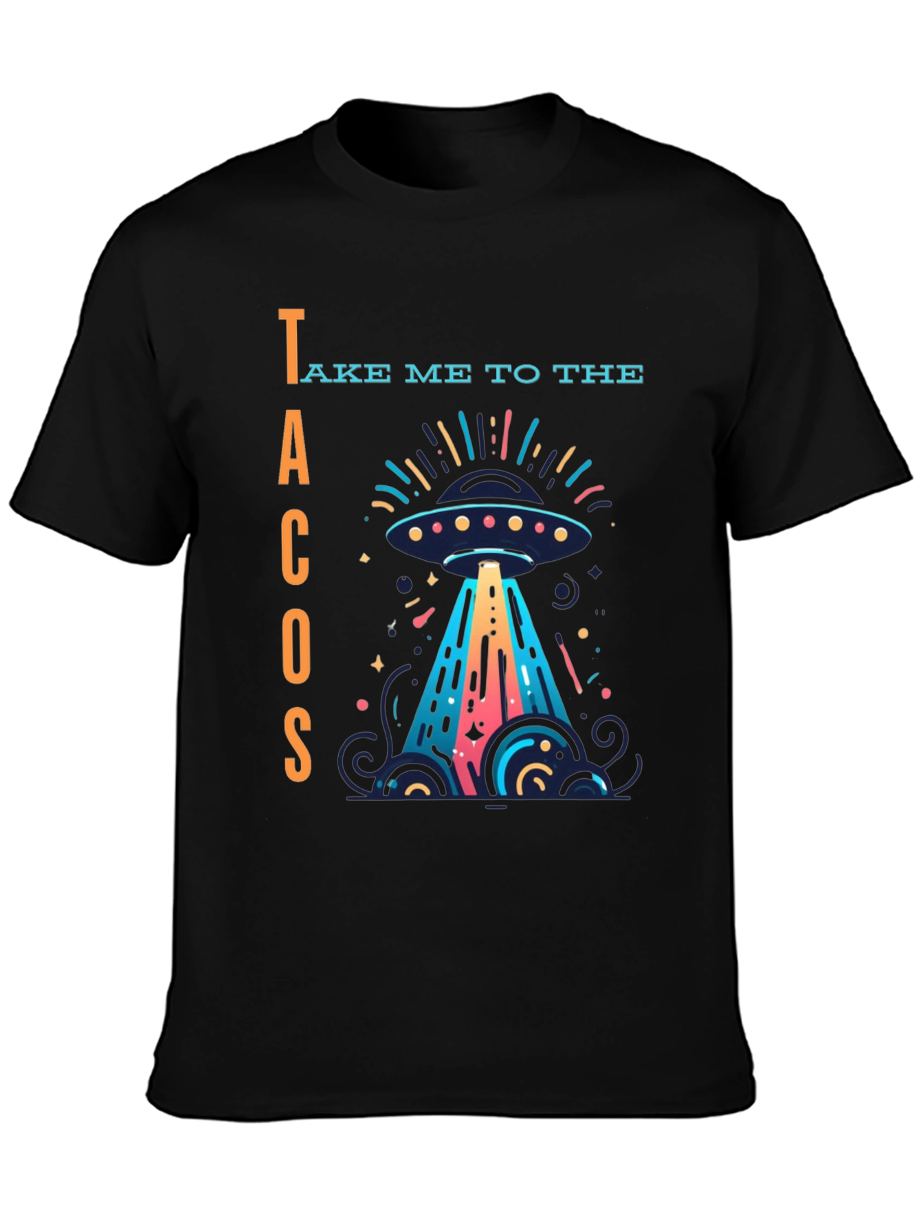 Black Take Me to the Tacos Graphic T-Shirt view 3