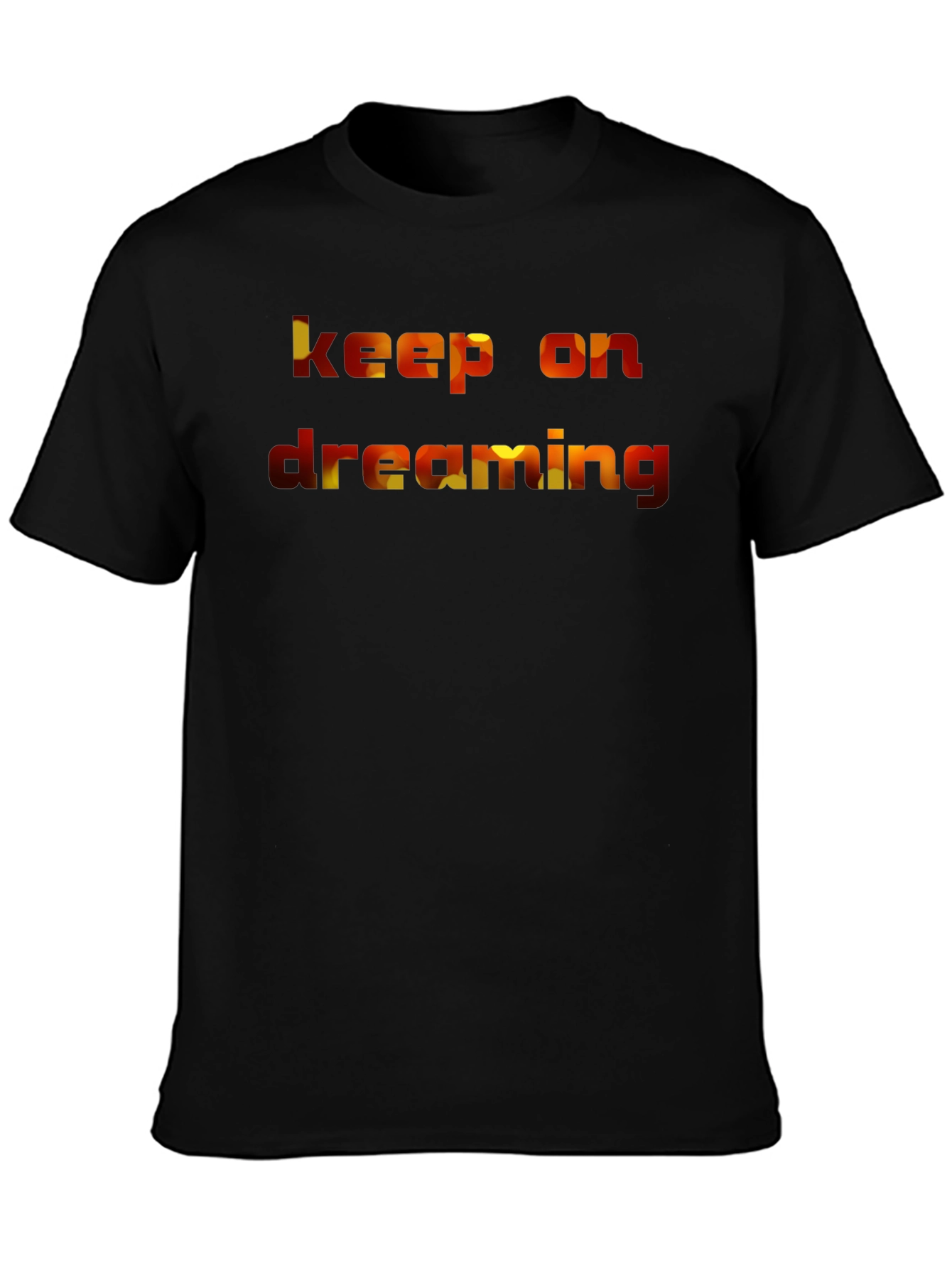 Black Keep On Dreaming Graphic Tee - Casual Black T-Shirt view 3