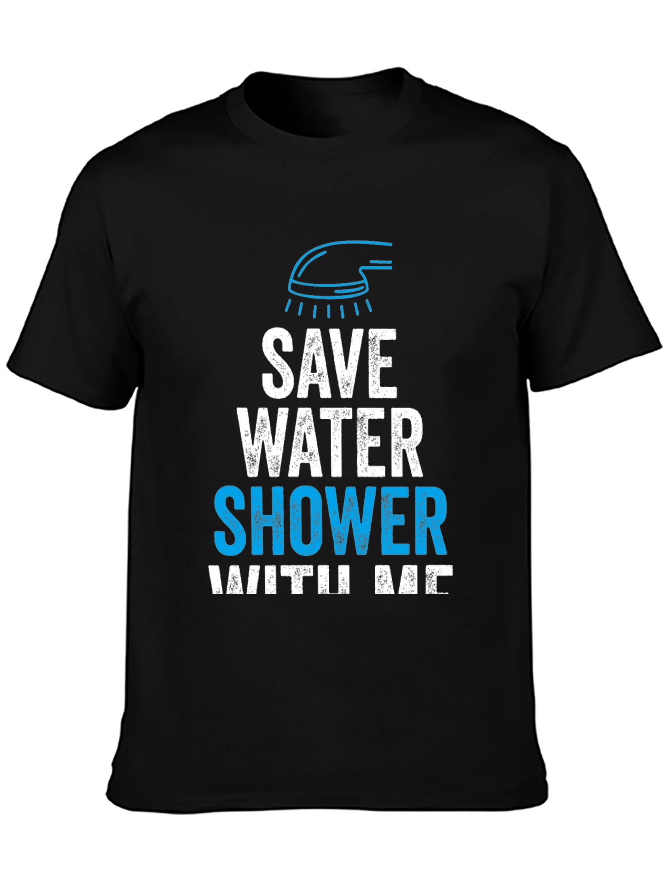 Black Save Water Shower With Me Graphic Tee view 3