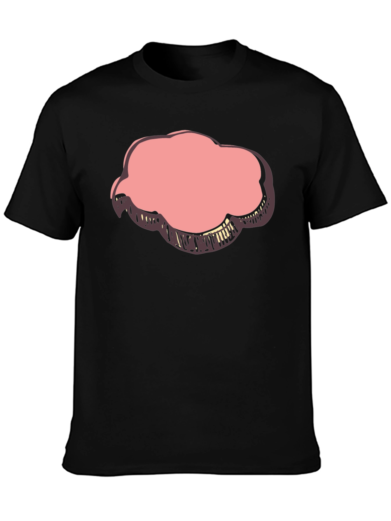 Black Cloud Graphic Print Black T-Shirt view 3