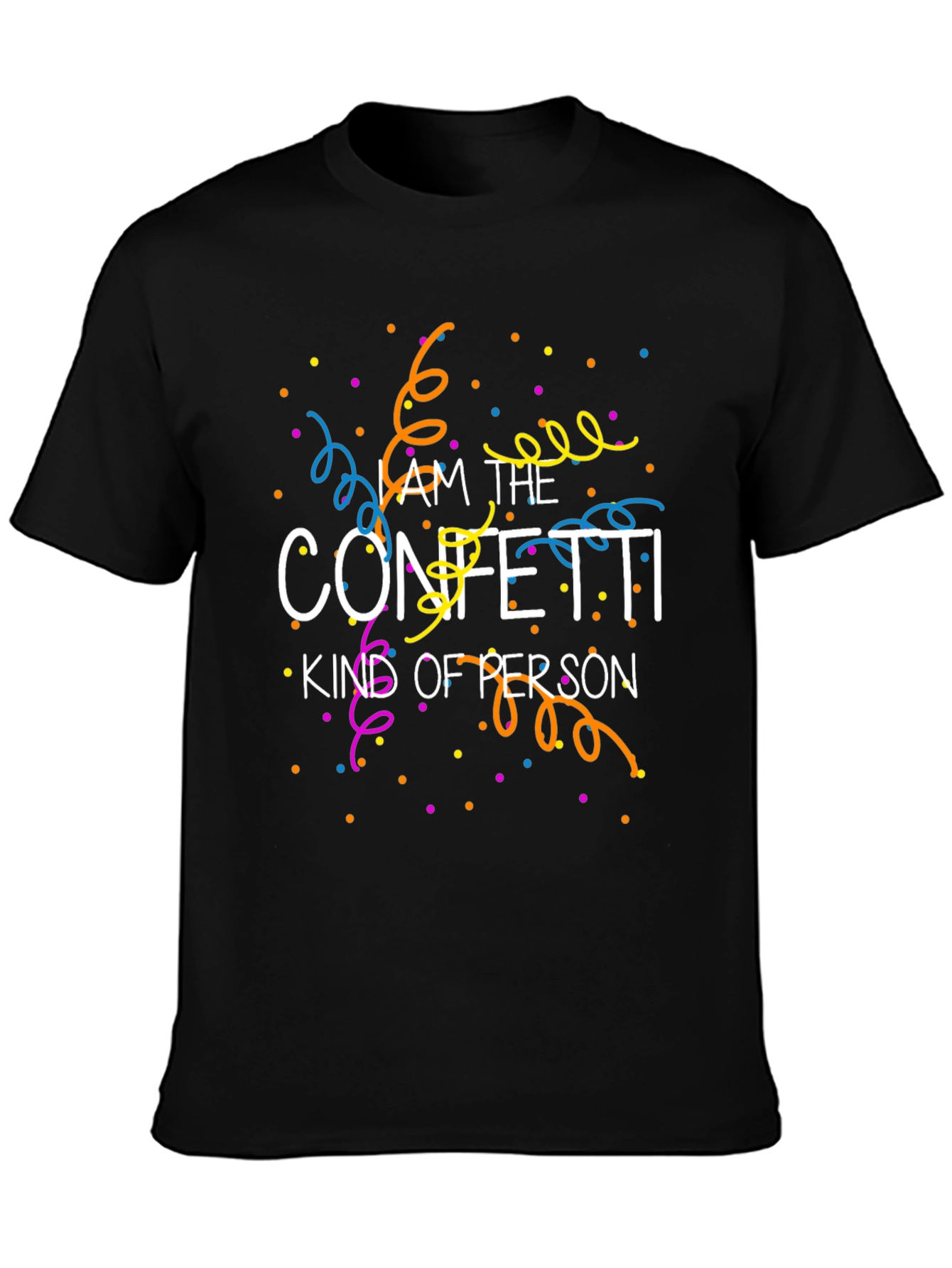 Black Confetti Kind of Person Graphic Tee - Black view 3