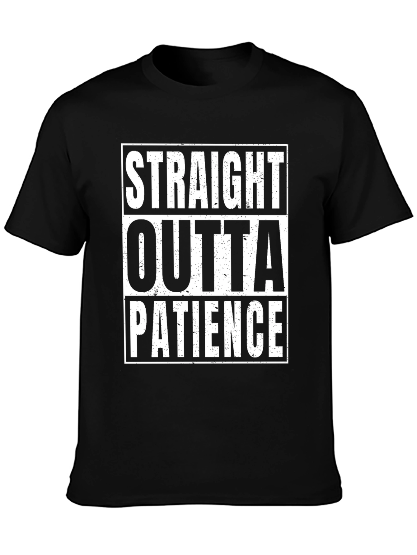 Black Straight Outta Patience Graphic Tee view 3