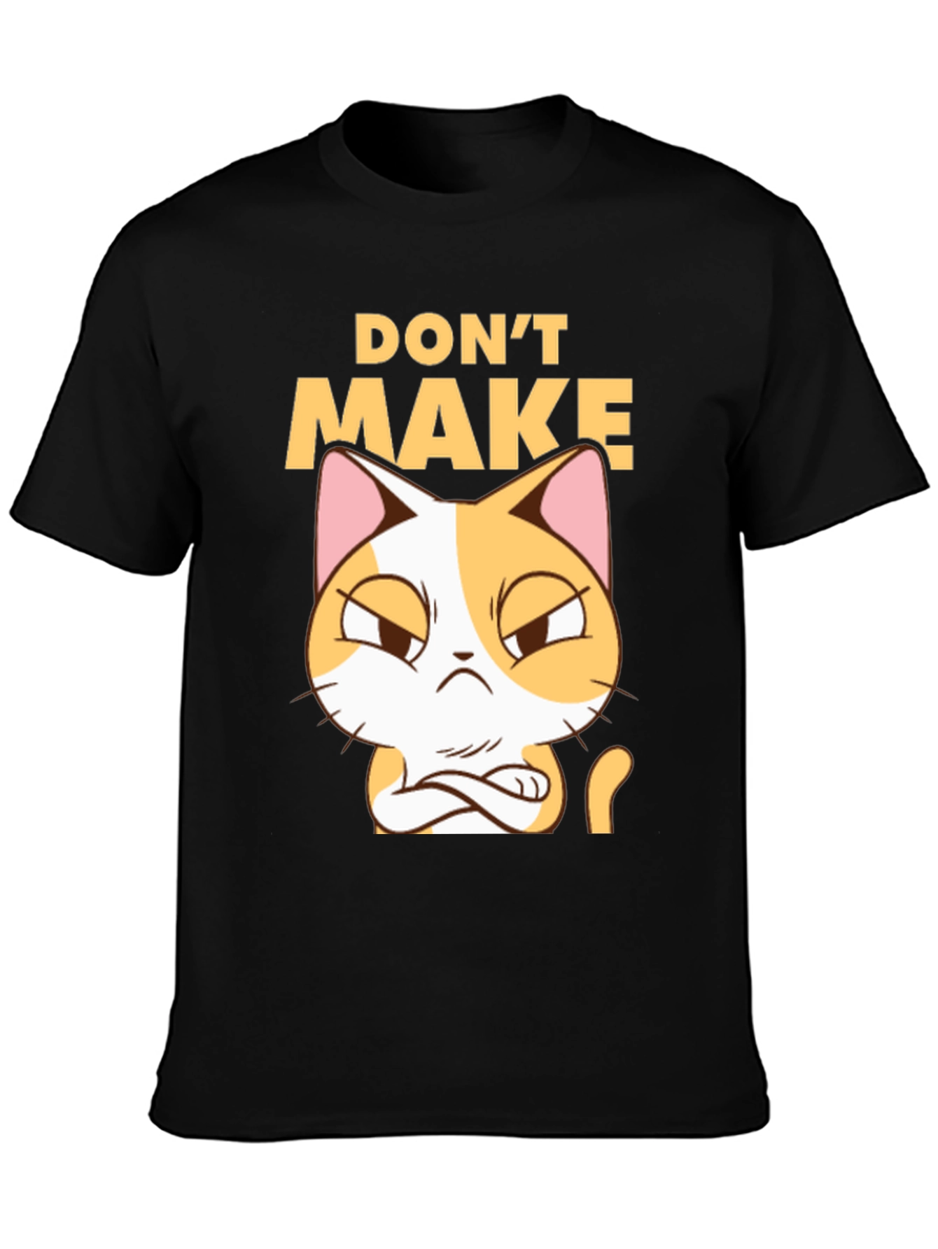 Black Don't Make Me Angry Cat T-Shirt view 3