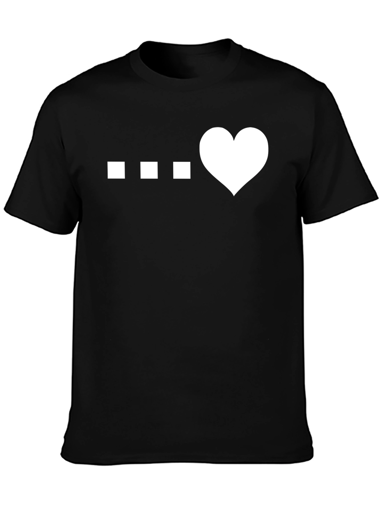 Black Heartbeat Graphic Tee - Modern Casual Style view 3