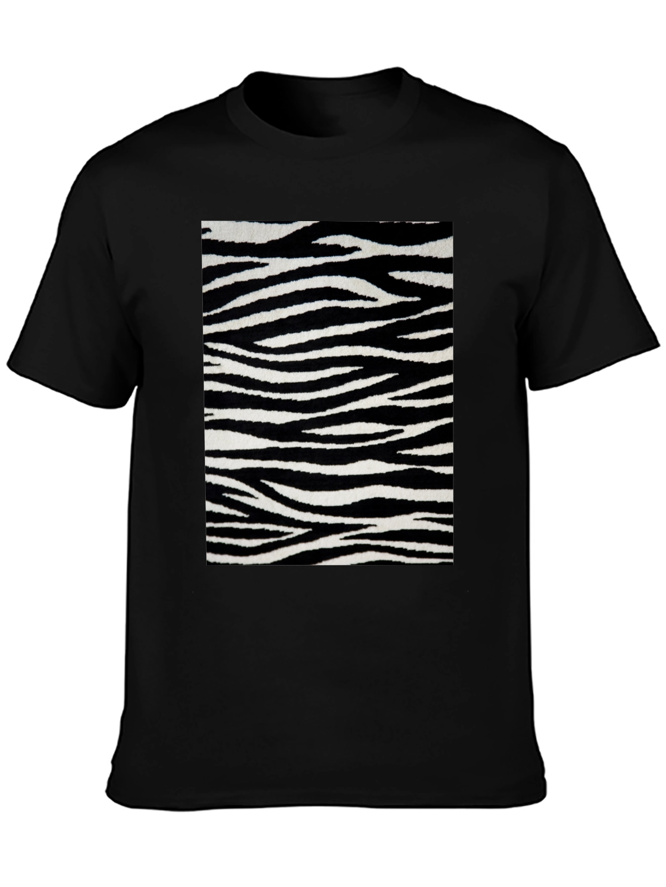 Black Zebra Stripe Graphic Tee - Bold Style view 3