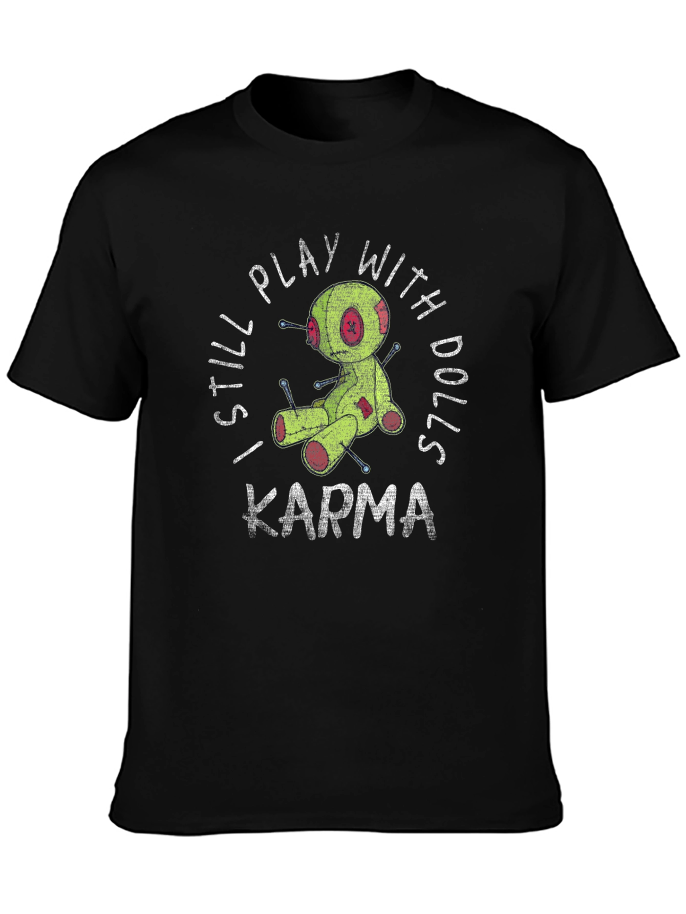 Black Karma Voodoo Doll Graphic T-Shirt view 3